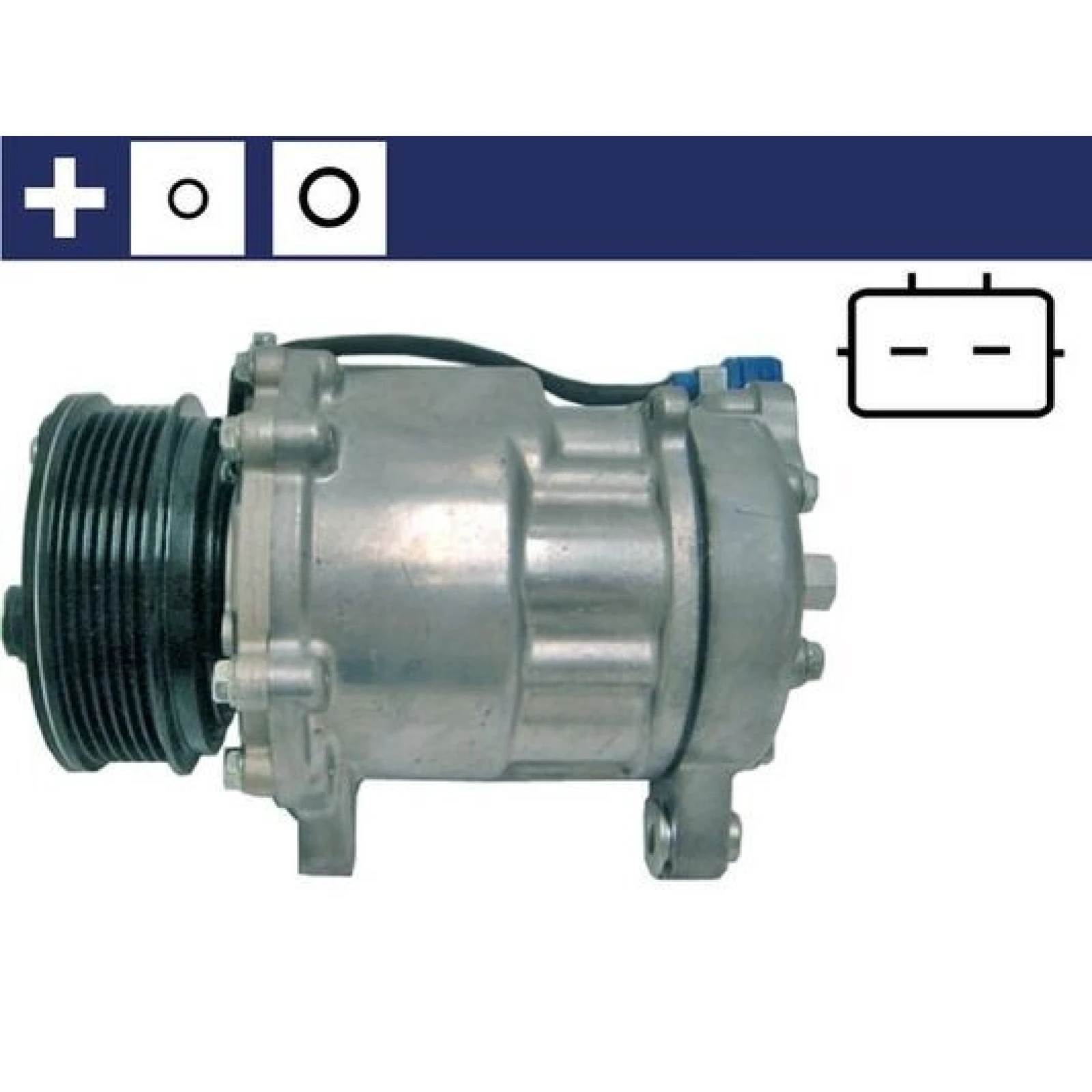 MAHLE Klimakompressor ACP 61 000S, 12 V, SD6V12, R134a – u. a. für VW Lupo I (6X1, 6E1), VW Polo (6N2), VW Polo III (6N1) – OE Nummer 6N0820803B - l