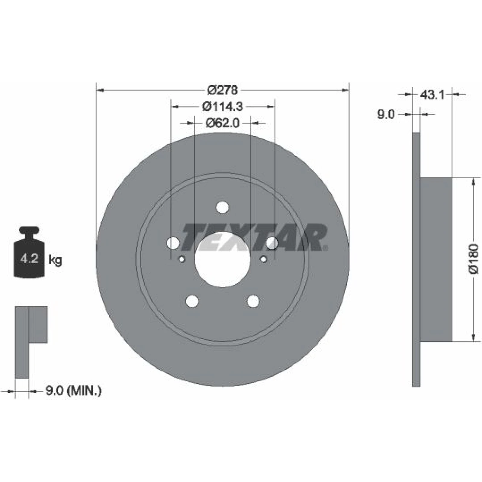 Bremsscheibe Suzuki T.Sx4 06 92222300