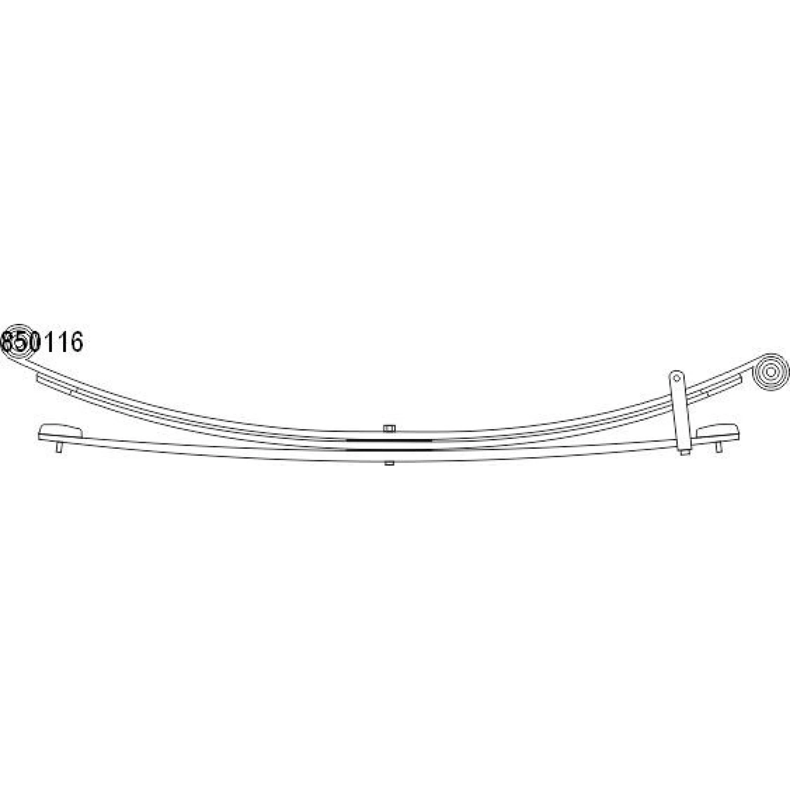 Federpaket - Federung/Dämpfung Nissan T. Nv400 11-/Opel Movano B 10-/Renault Master 10- (3 PiÓra) (730/730Mm) 10.850.116.00