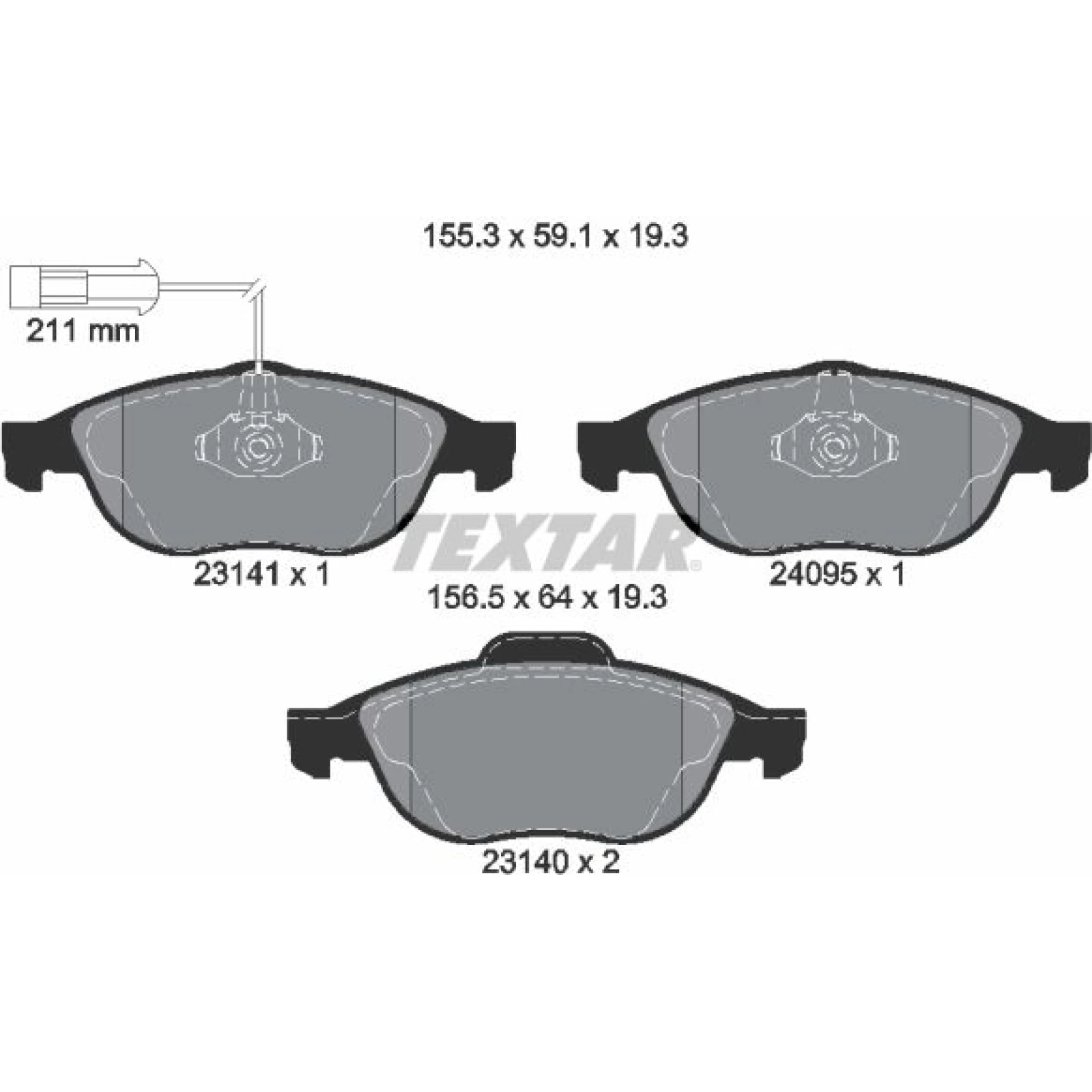 Bremsbelagsatz Alfa S. 156 97 2314101