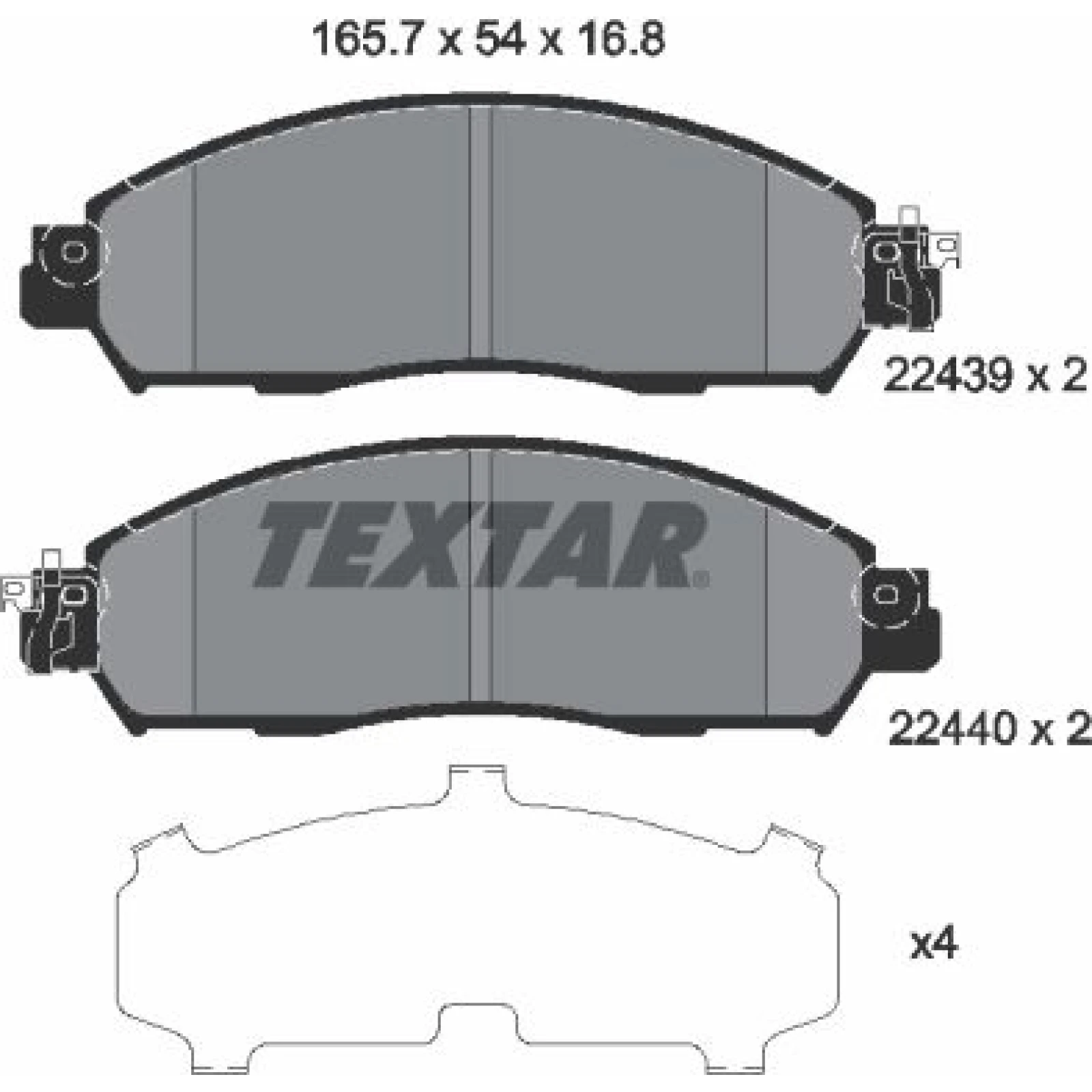 Textar Bremsbelagsatz 2243901