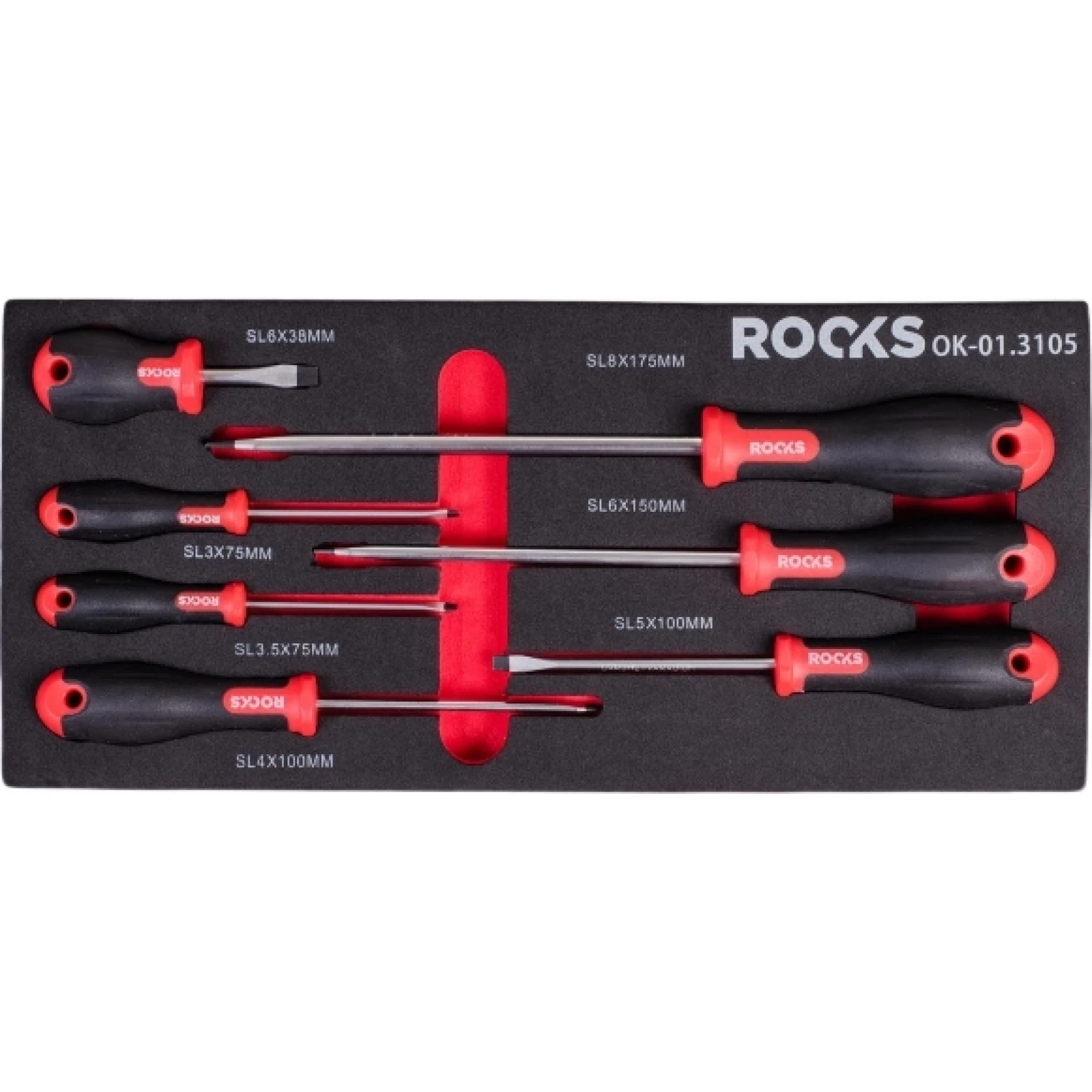 ROOKS Satz Schlitzschraubendreher, 7-teilig OK-01.3105