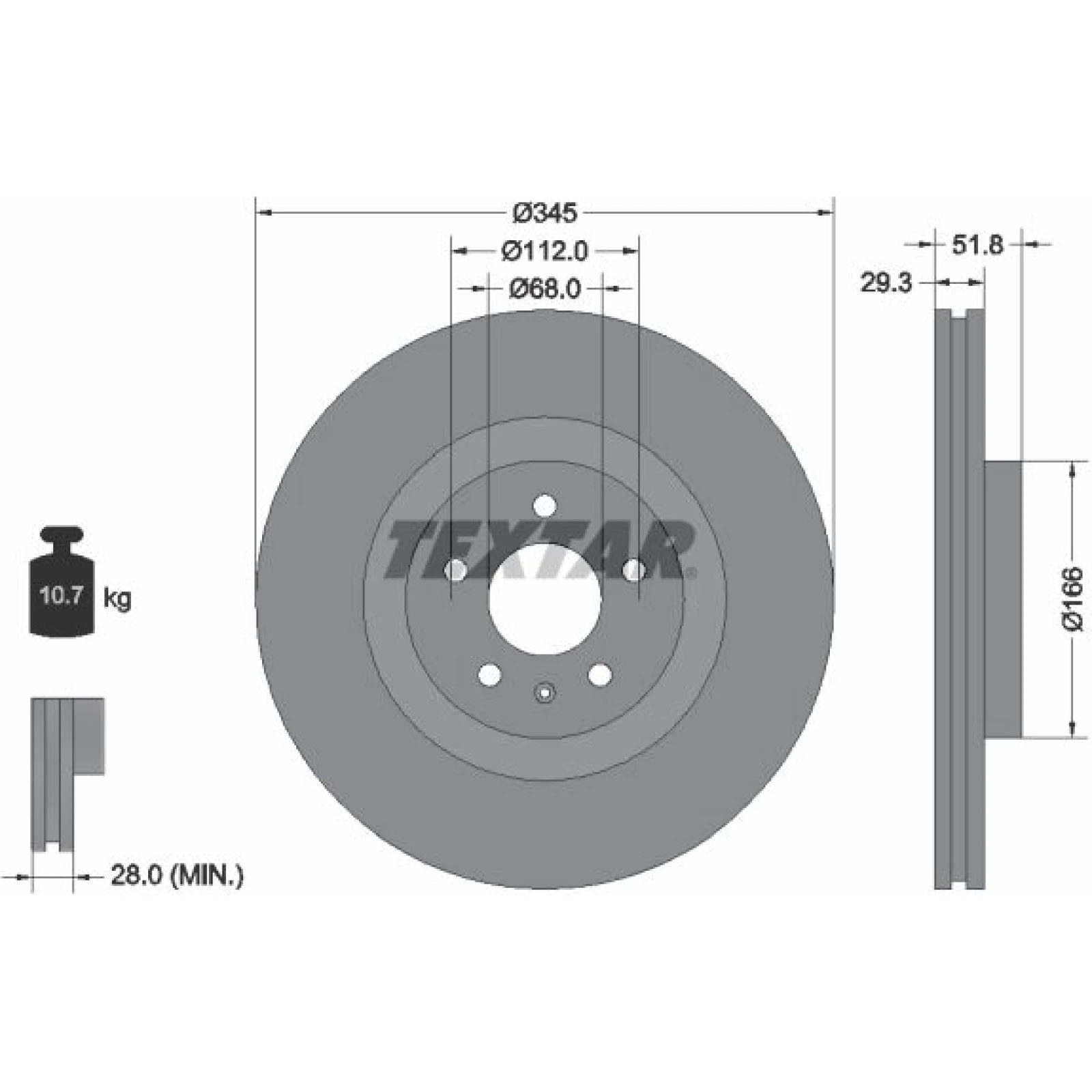 Textar Bremsscheibe 92160205