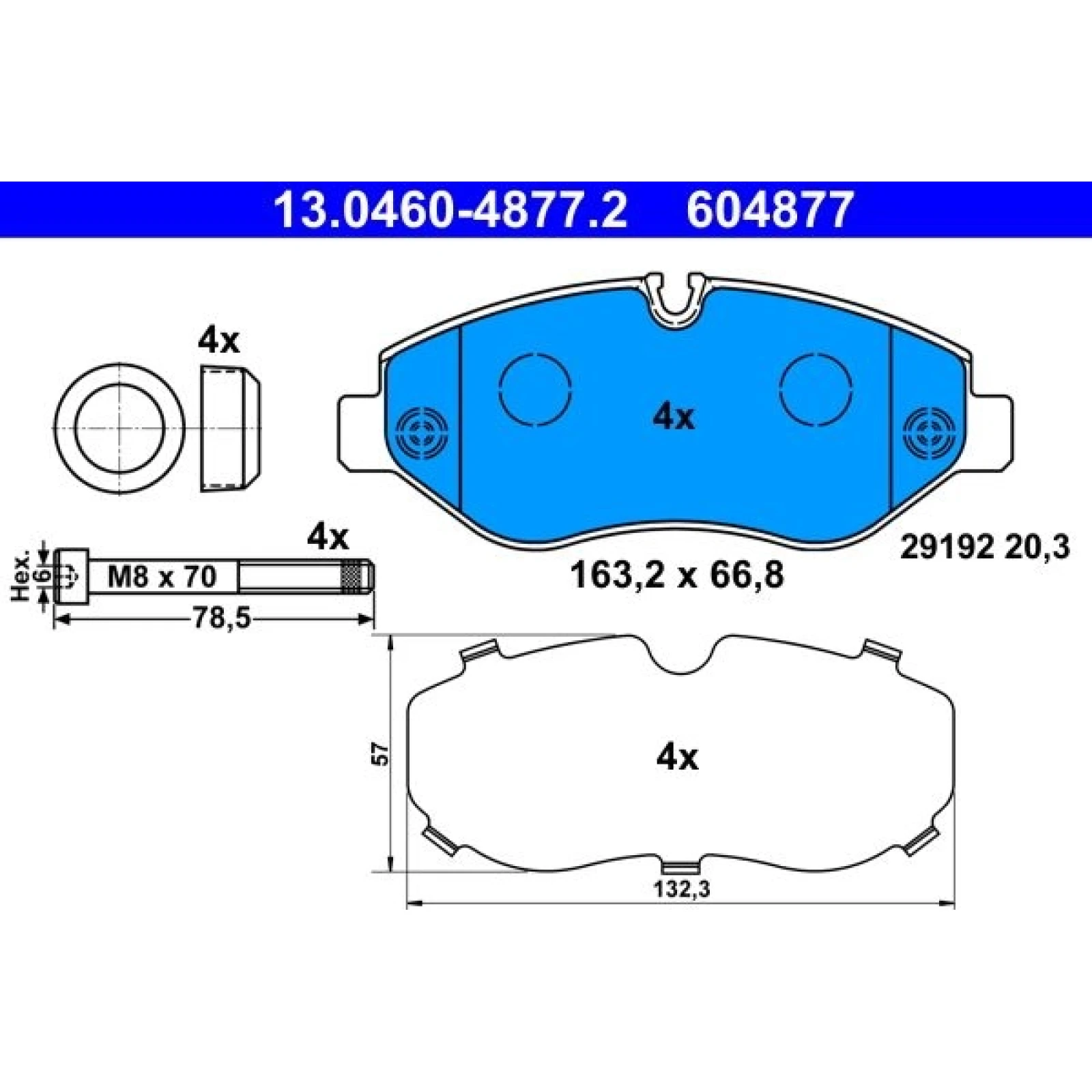 Bremsbelagsatz Db P. Viano/Vito/Sprinter 03 13.0460-4877.2