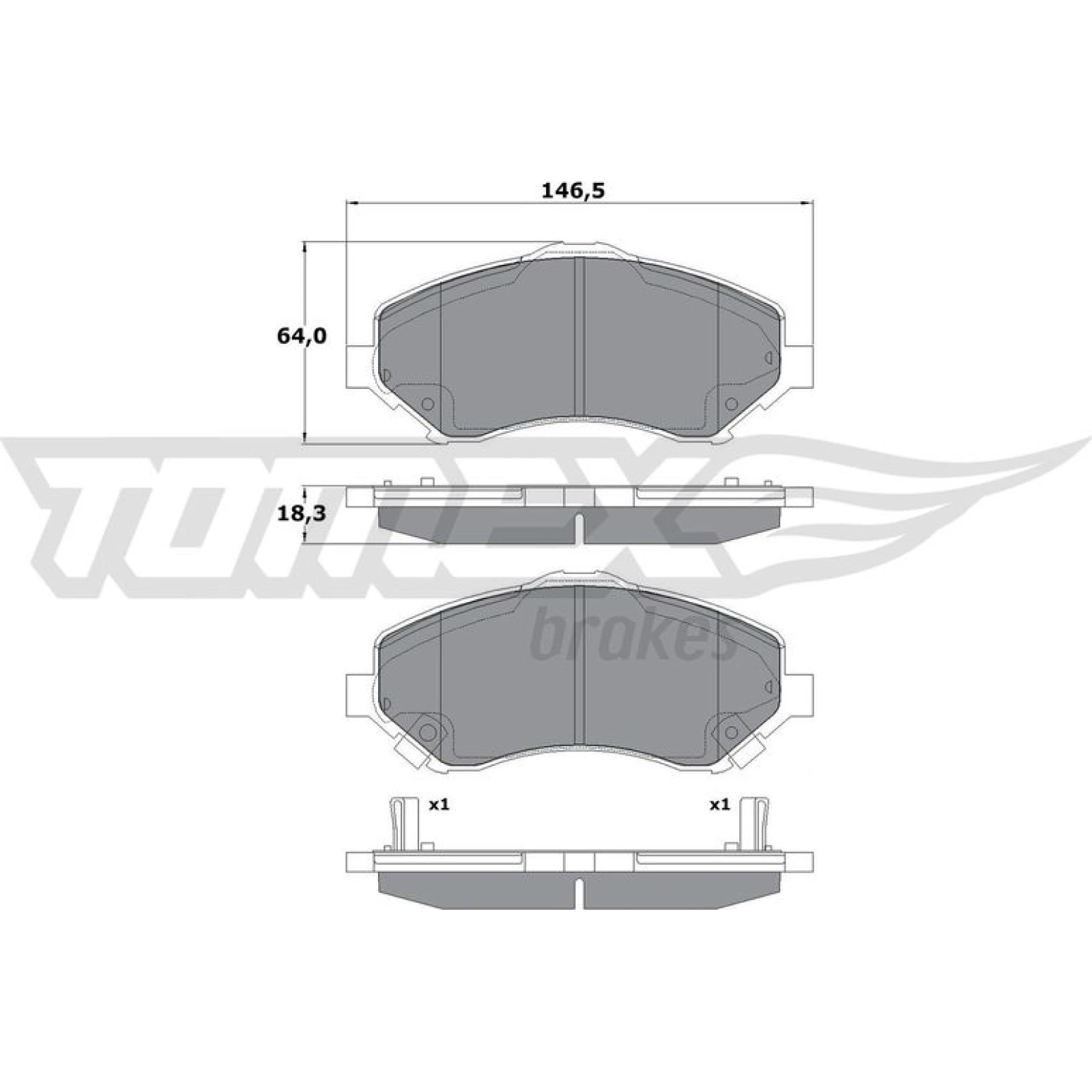 TOMEX brakes Bremsbelagsatz, Scheibenbremse TX 17-67