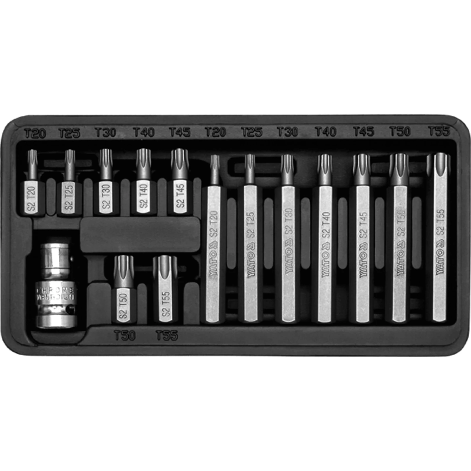 YATO YT-0411 Bitsatz TORX 15-teilig. Metallkasten
