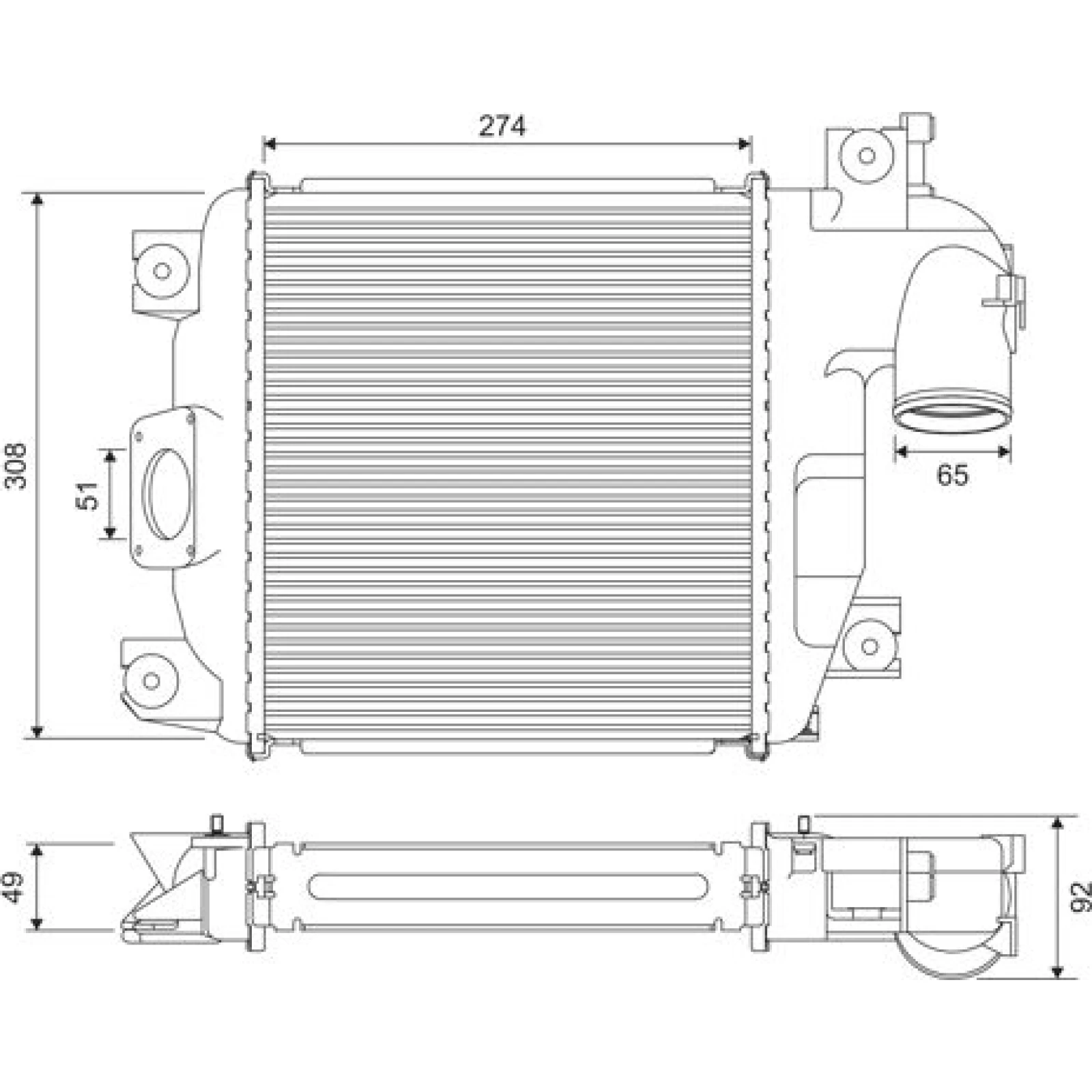 VALEO Druckluftkühler 818321