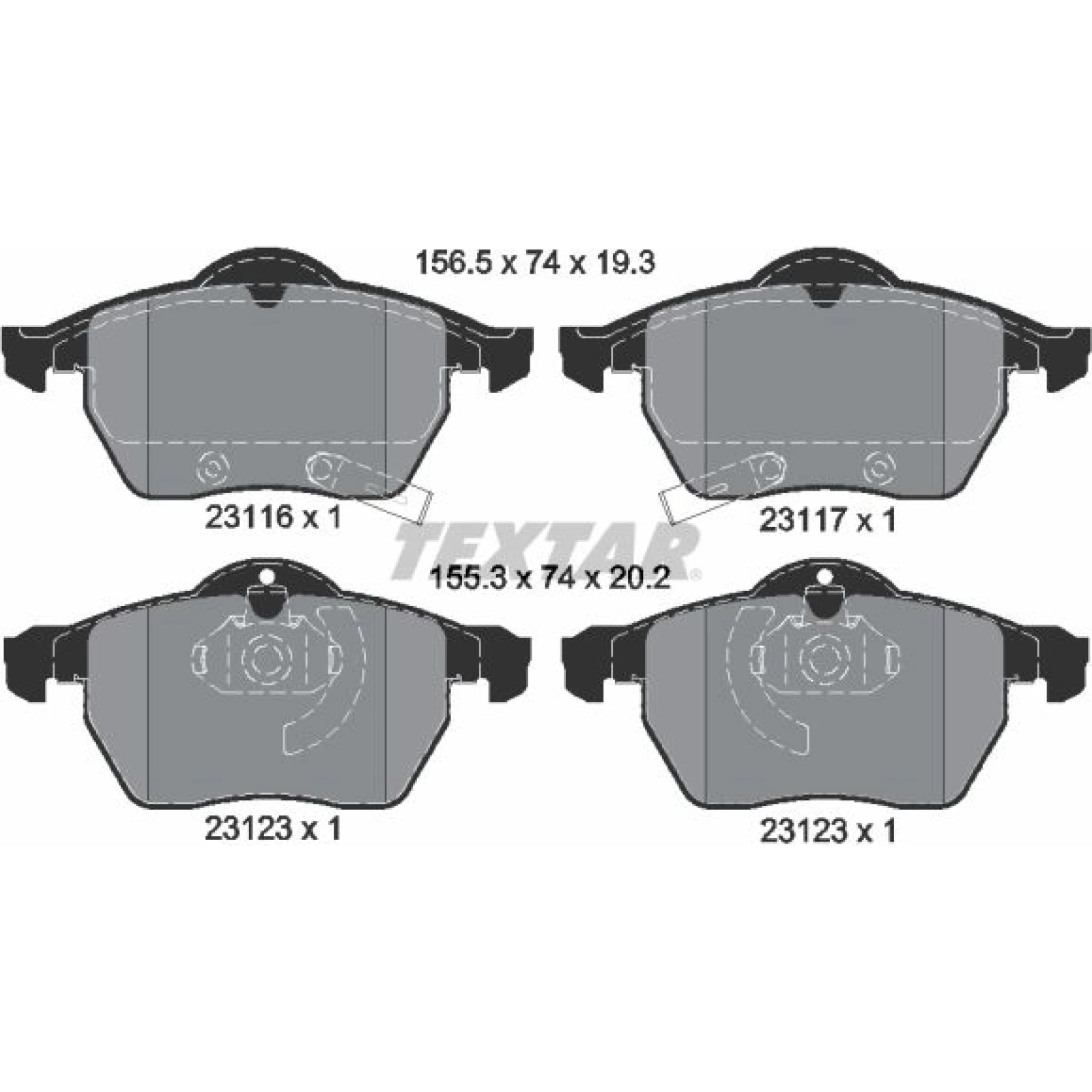 Bremsbelagsatz Opel P. Astra G/Saab 2311701