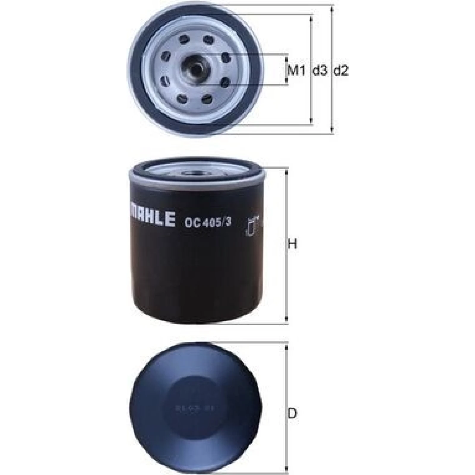 MAHLE Ölfilter OC 405/3