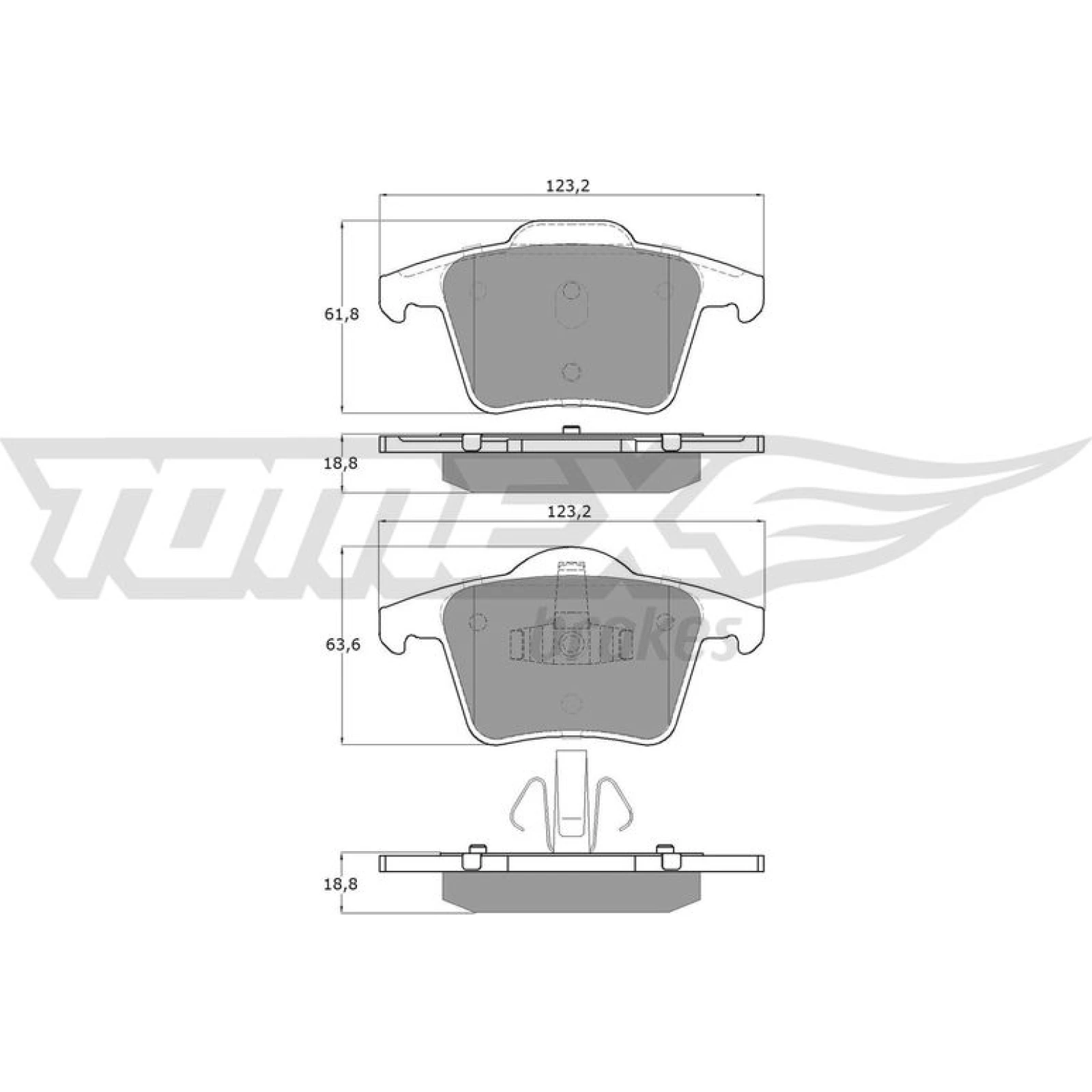 TOMEX brakes Bremsbelagsatz, Scheibenbremse TX 14-07