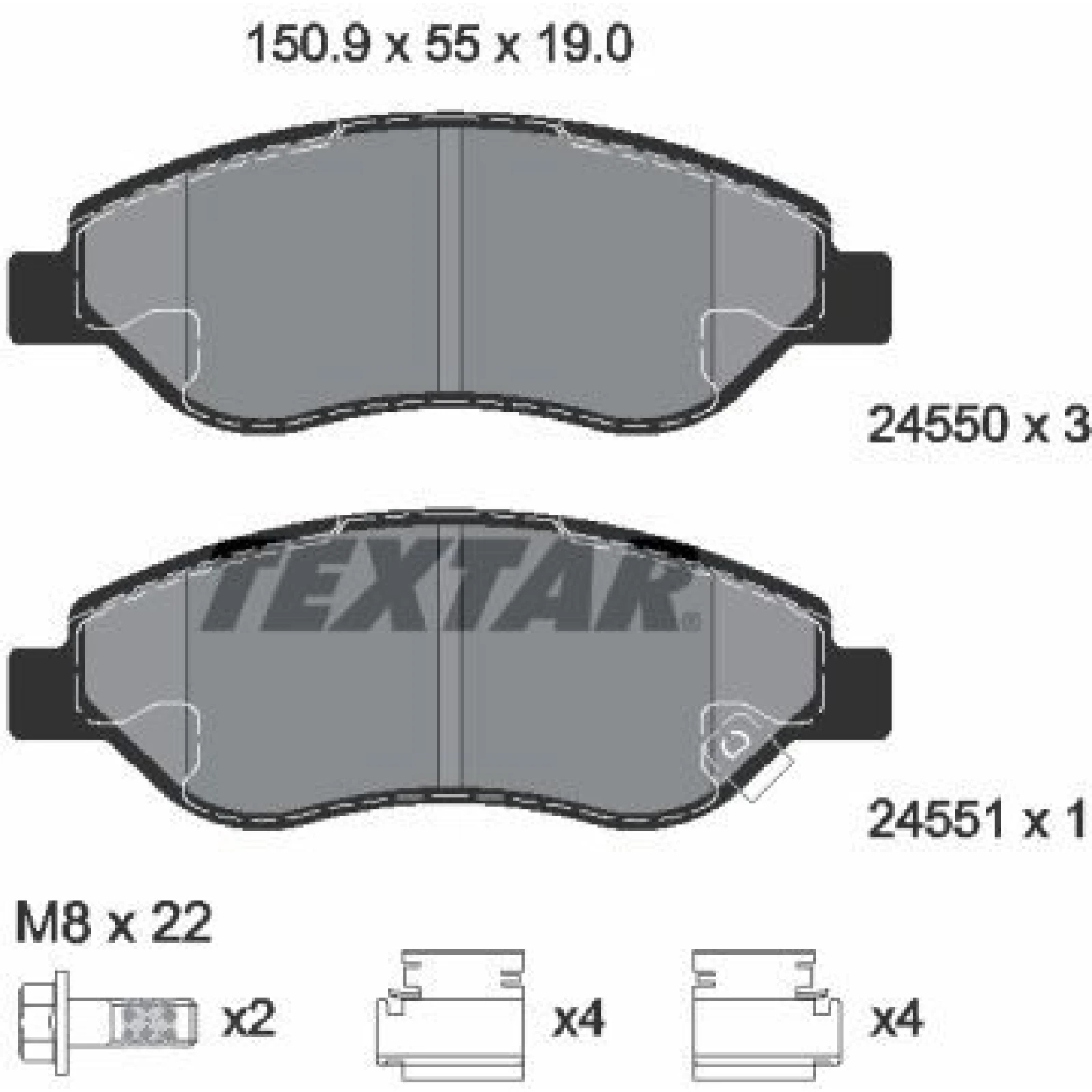 Bremsbelagsatz Opel P. Corsa D 1.7Cdti 06 2455001