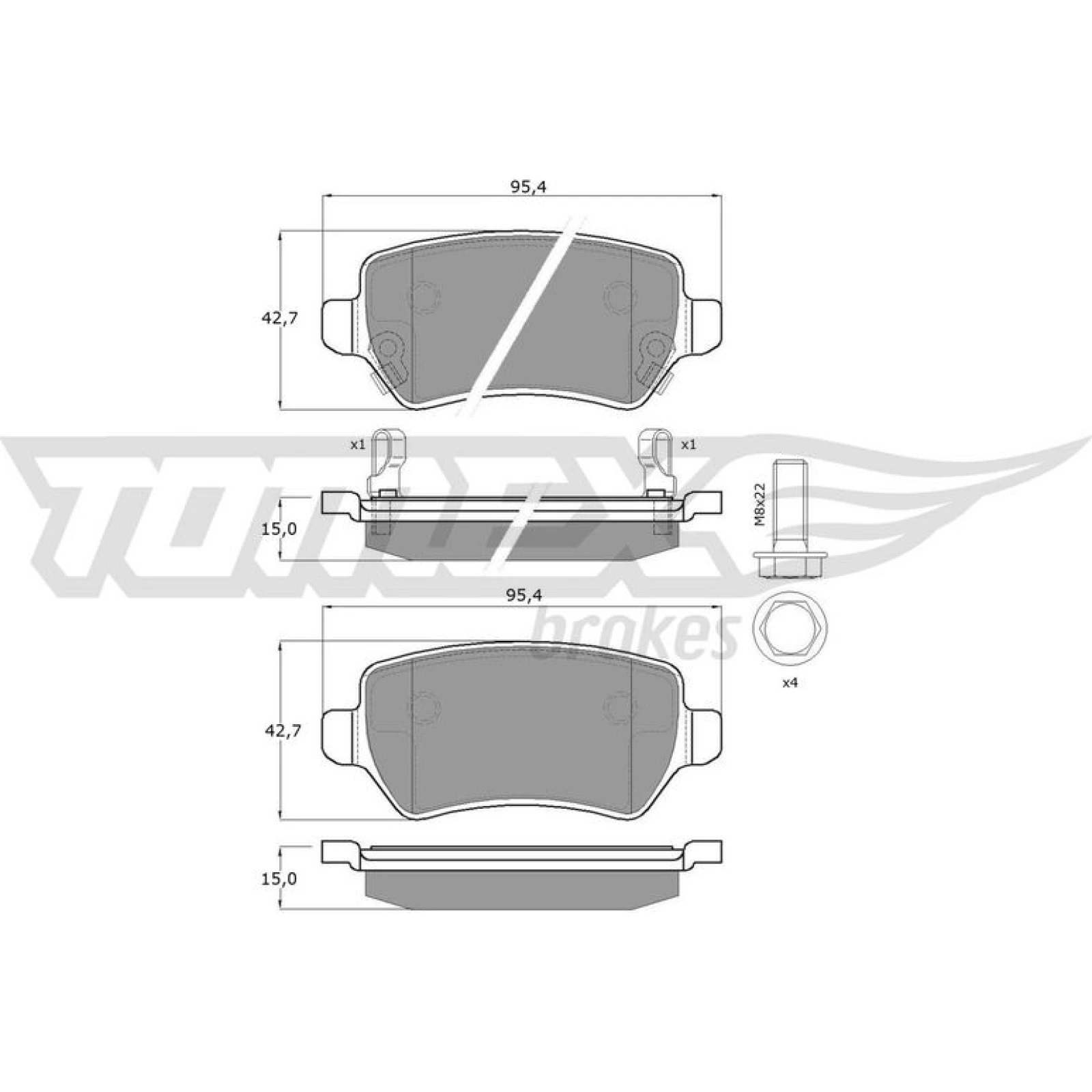 TOMEX brakes Bremsbelagsatz, Scheibenbremse TX 12-97