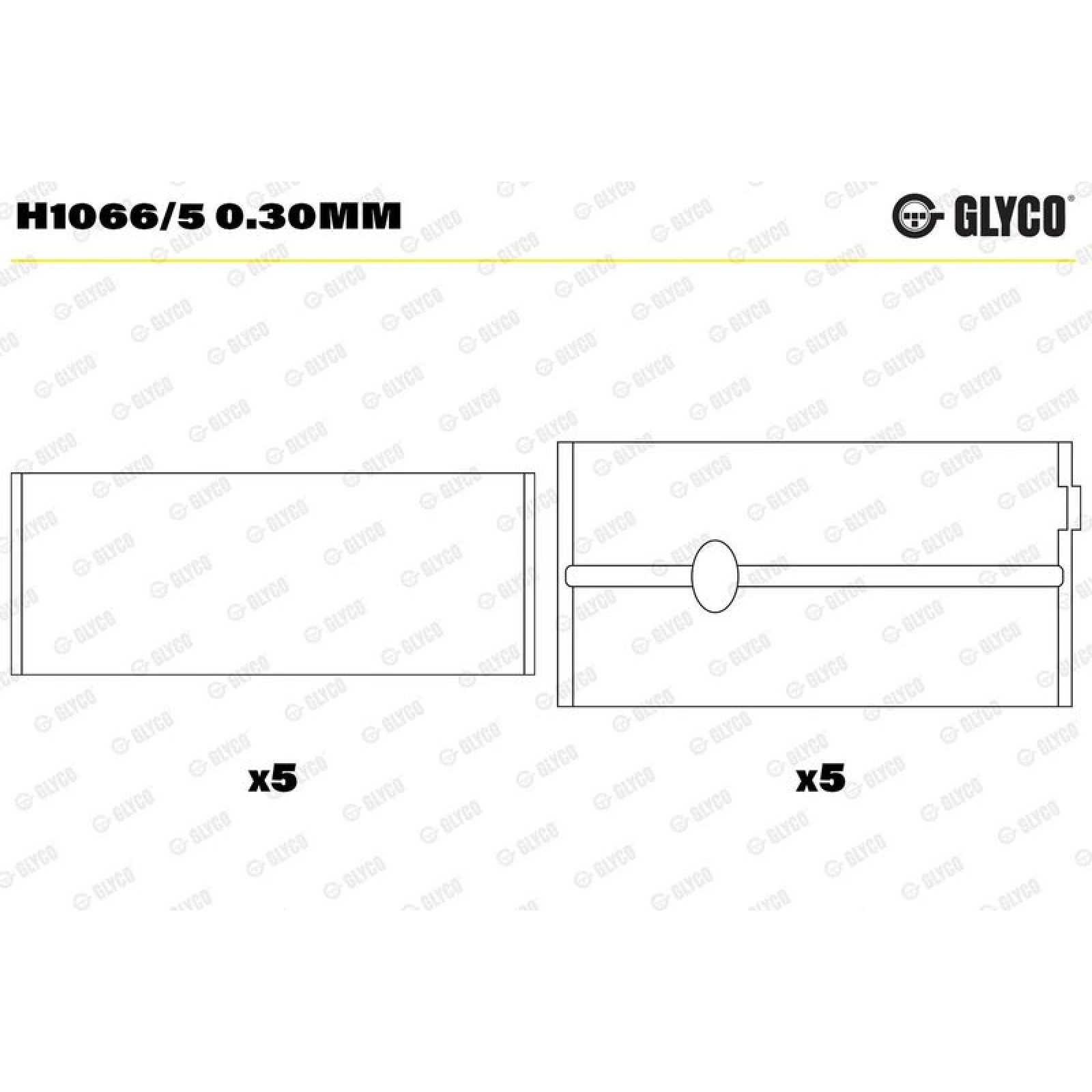 GLYCO Kurbelwellenlager H1066/5 0.30mm