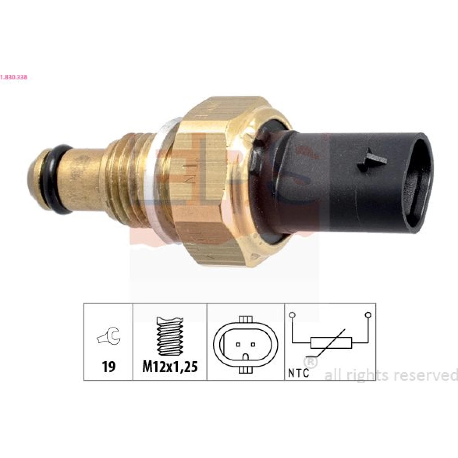 Sensor, Kühlmitteltemperatur 1.830.338