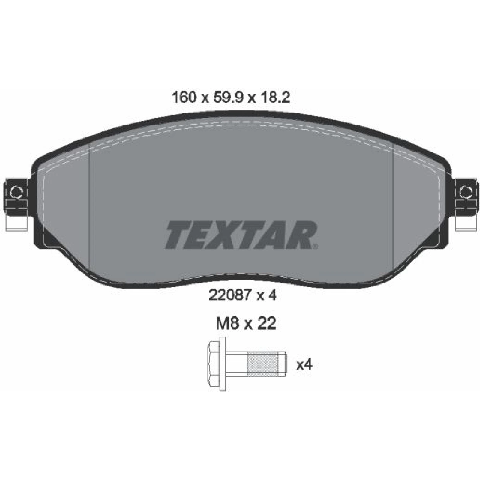 Textar Bremsbelagsatz 2208701