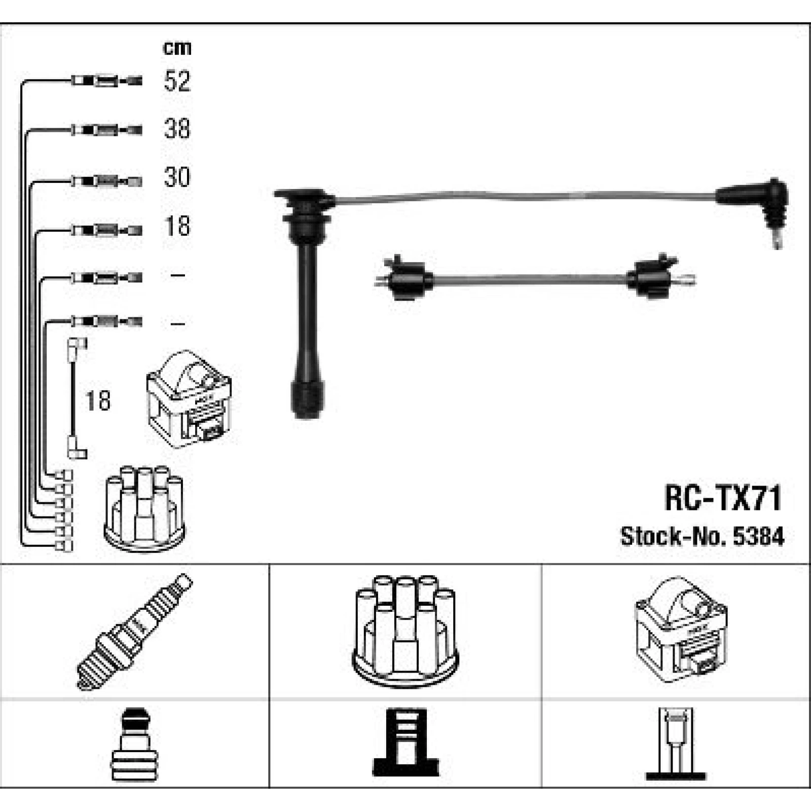 RC-TX71 NGK - Zündkabelsatz 5384