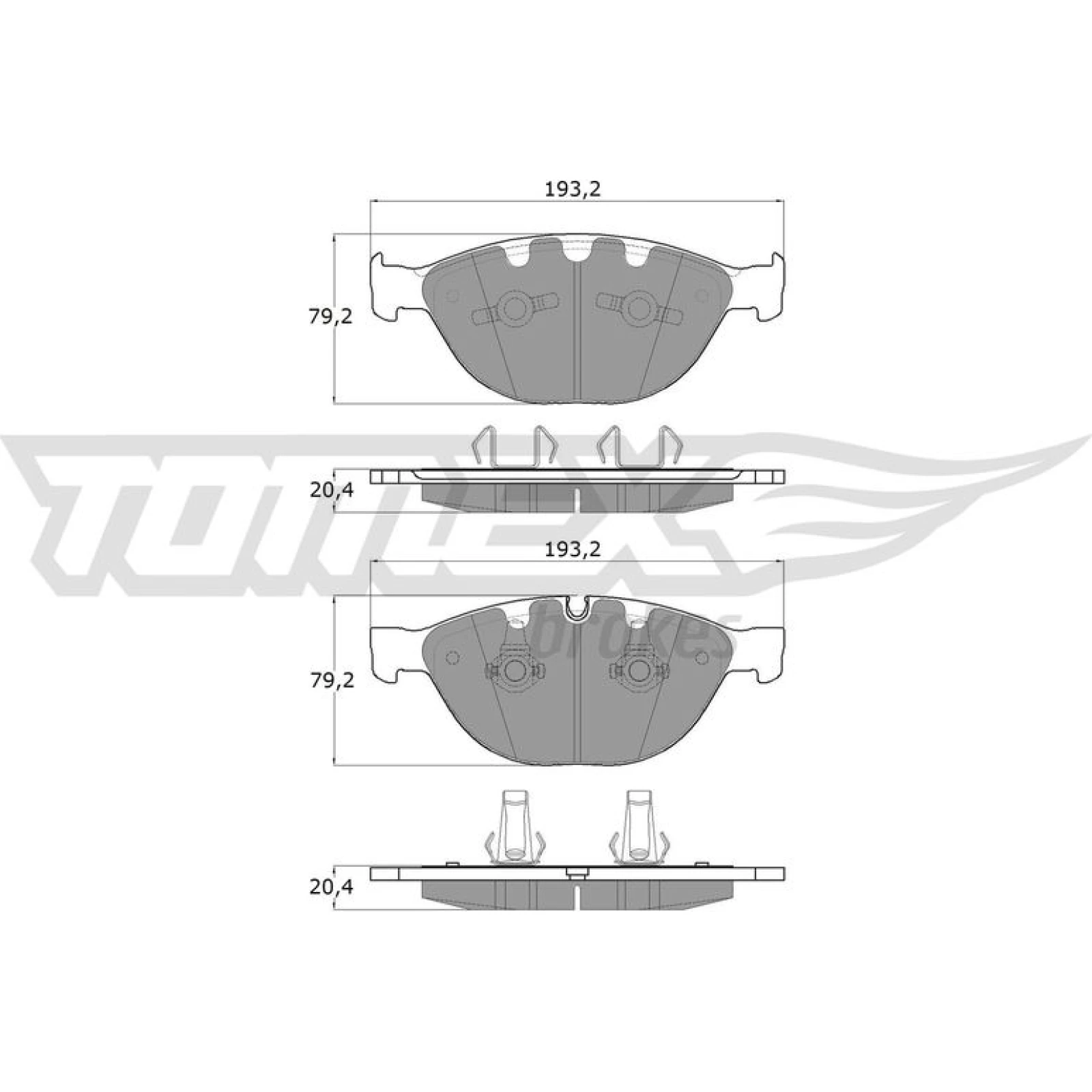 TOMEX brakes Bremsbelagsatz, Scheibenbremse TX 17-37