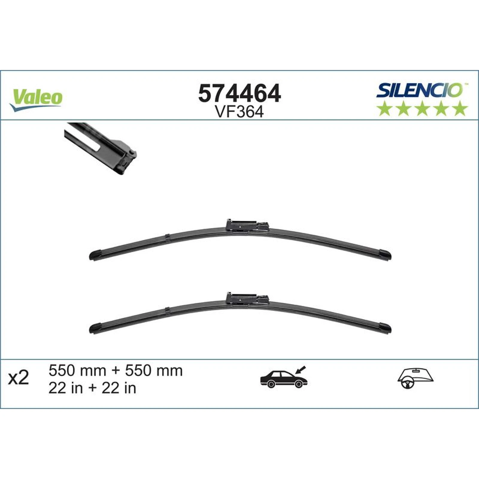 VM364 VALEO Silencio X.TRM Wischer 574464