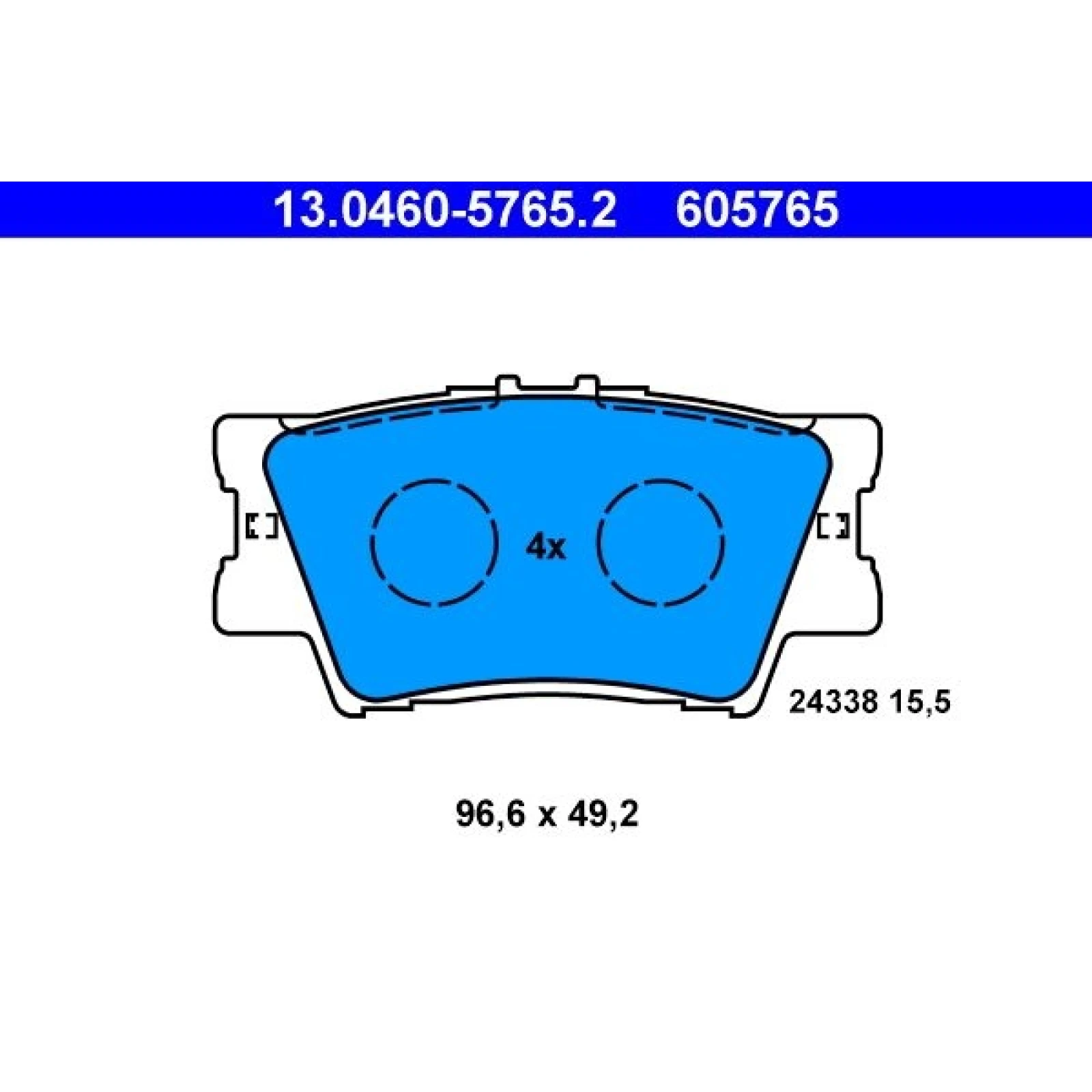 Bremsbelagsatz Toyota T. Camry/Rav 4 Iii 2.0-3.5 05 13.0460-5765.2