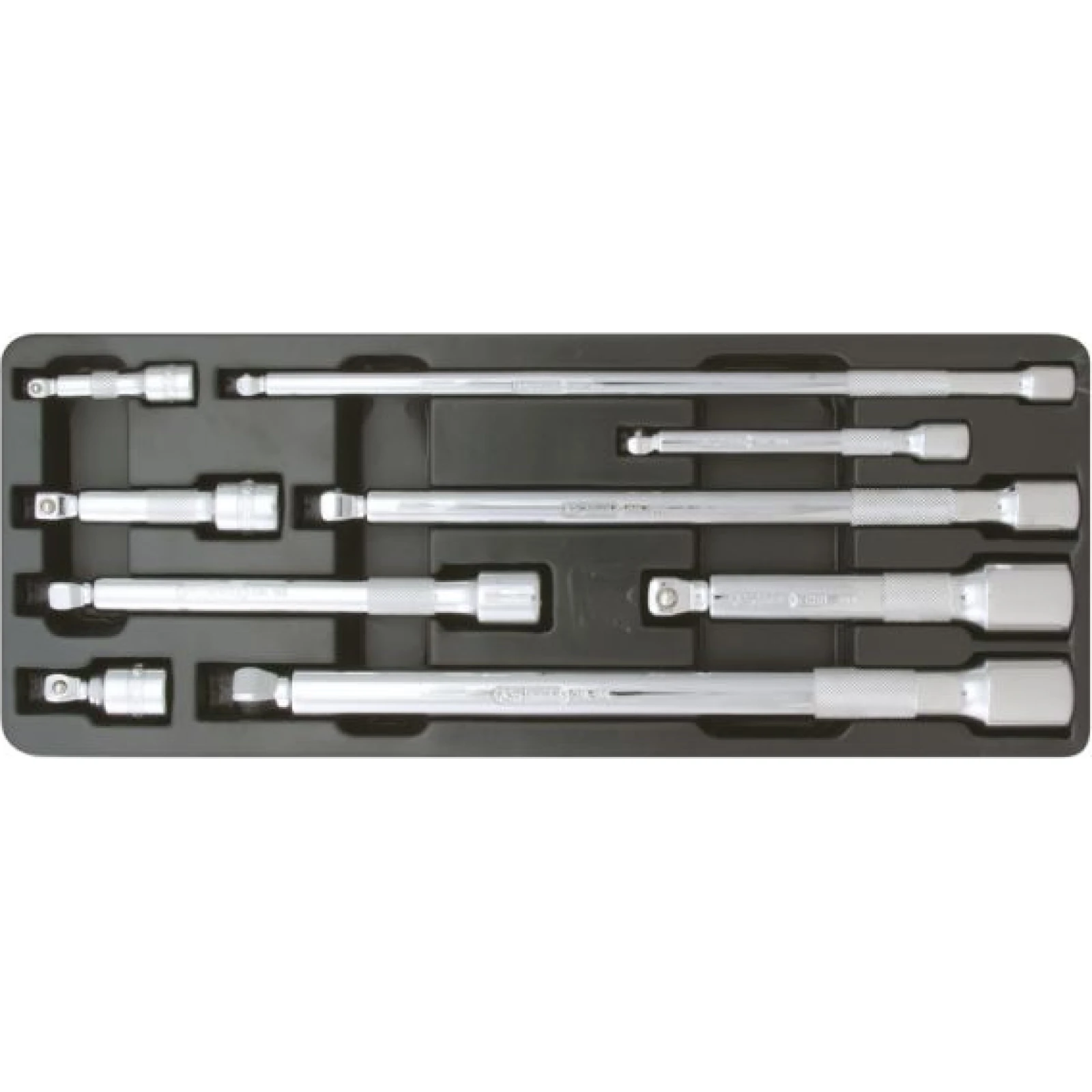 KS TOOLS Zusammenklappbares Verlängerungsset 1/4 +3/8 +1/2 CHROMEplus, 9-teilig 918.0009