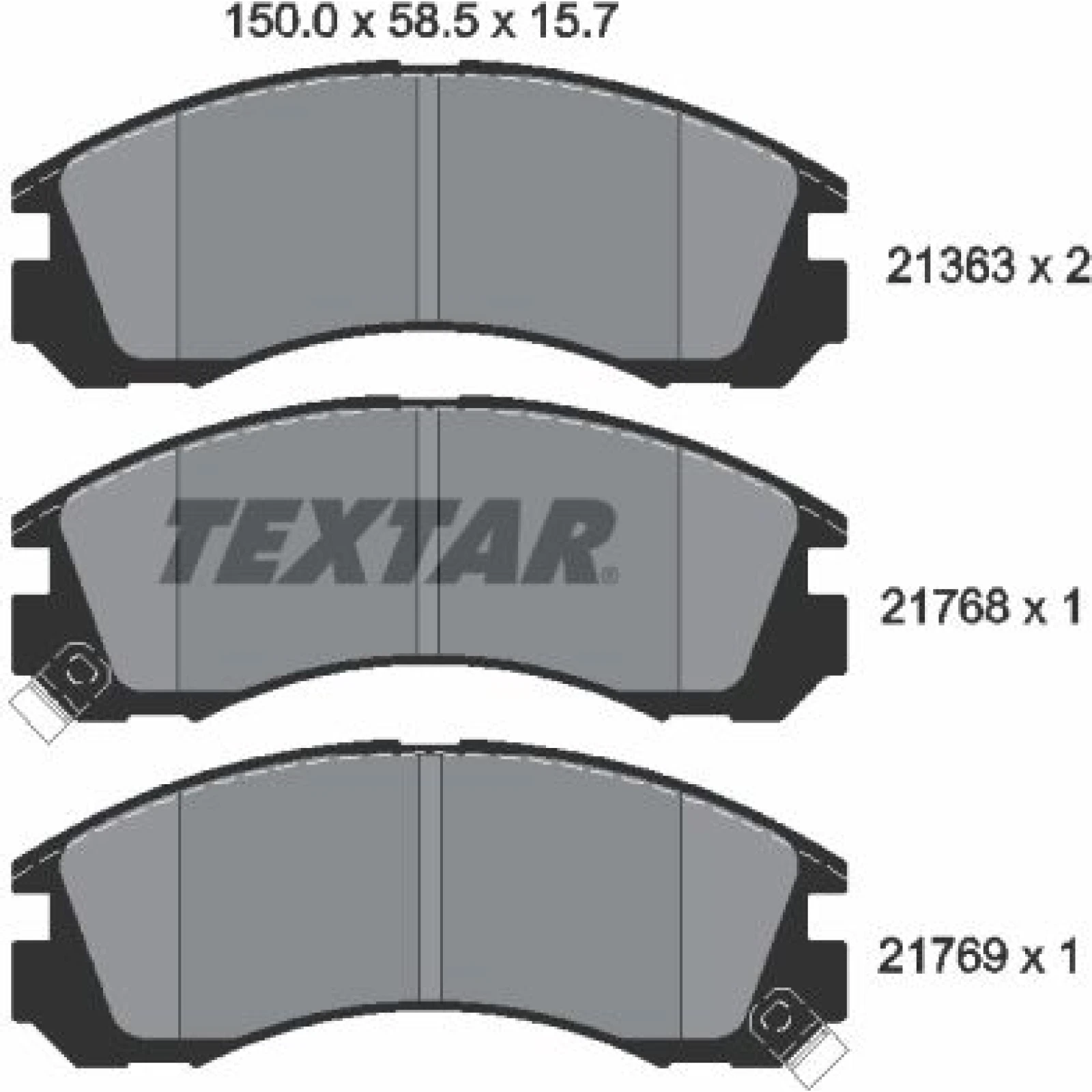 Bremsbelagsatz Mitsubishi P. Galant 97-/Outlander 03-/Pajero 94 2136301