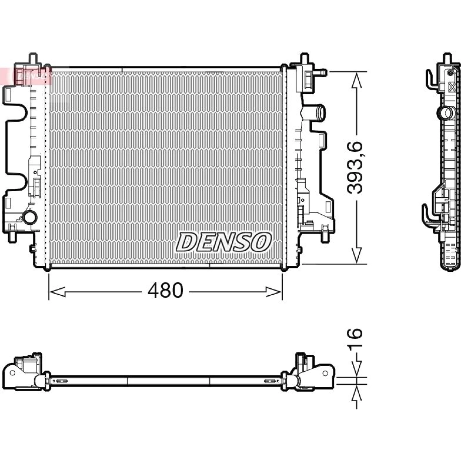 DENSO Kühler, Motorkühlung DRM23113