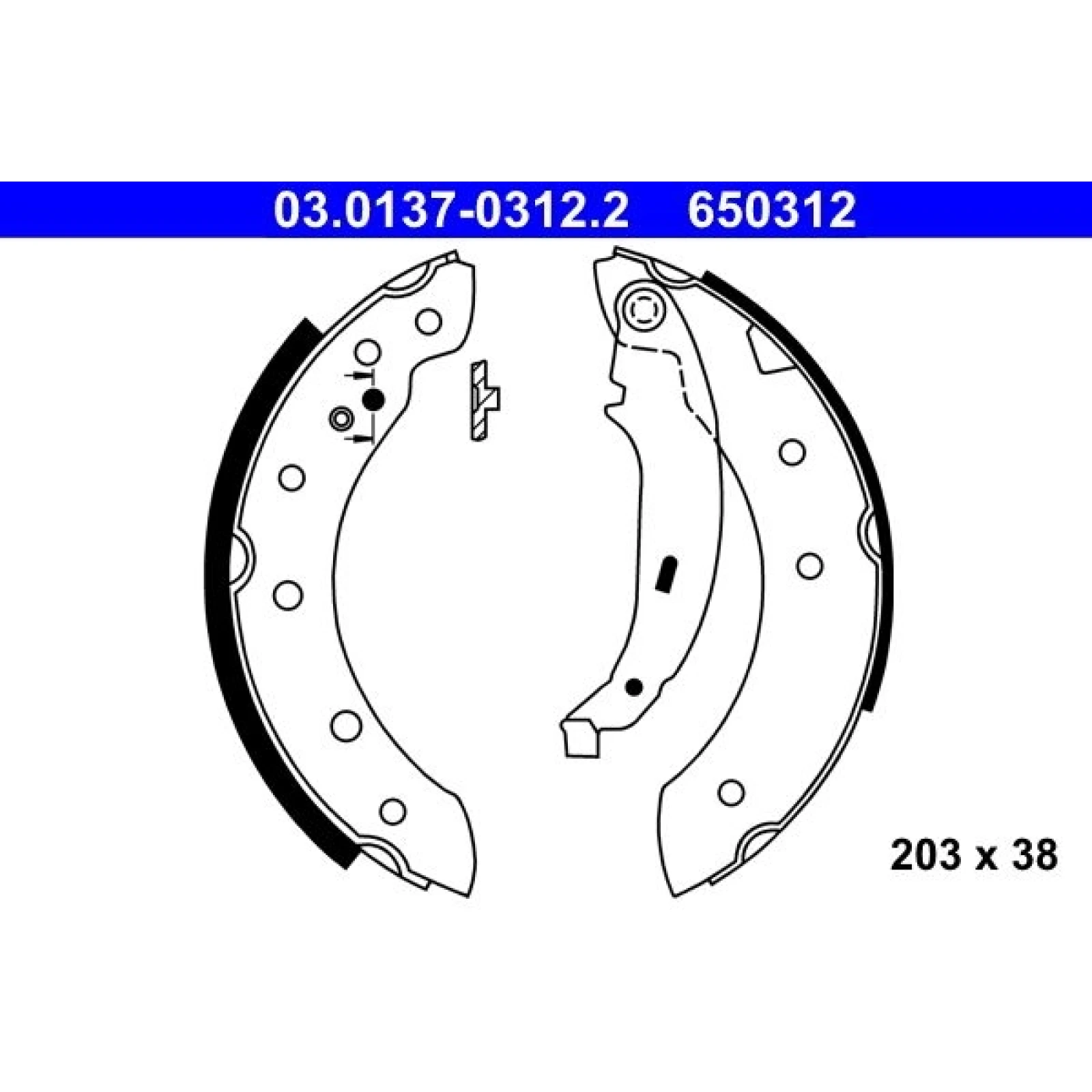 Bremsbackensatz 03.0137-0312.2