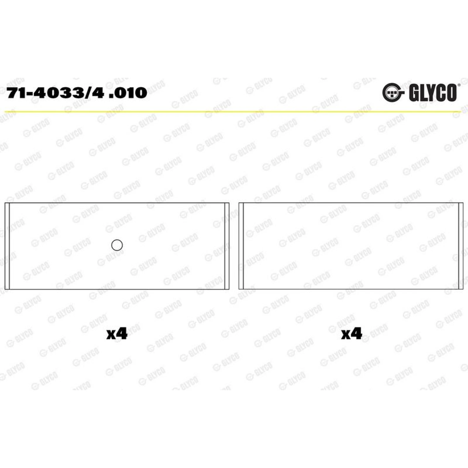 GLYCO Pleuellager 71-4033/4 .010