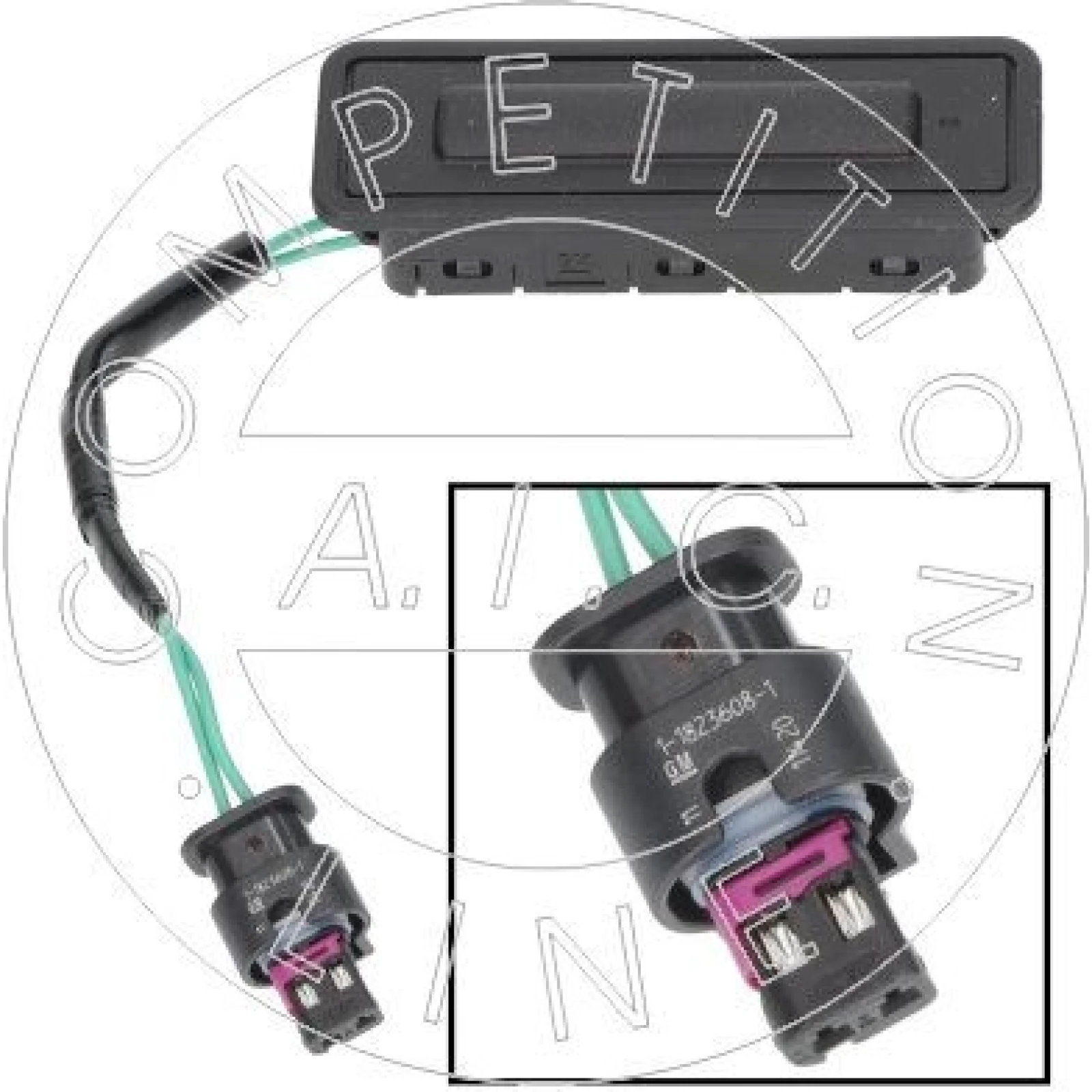AIC Heckklappengriff 71882 - mit Taster + Kabel PQ