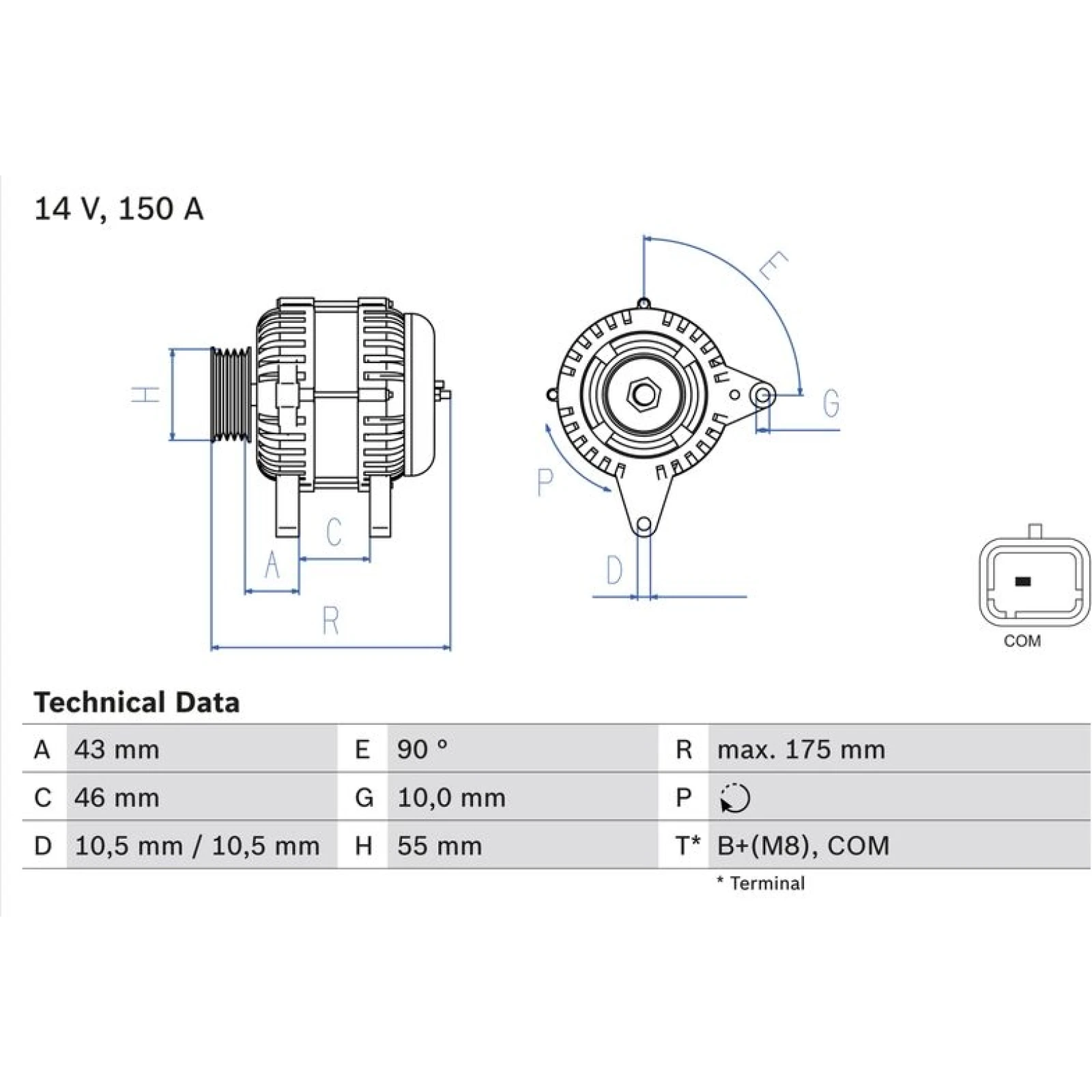 Bosch Lichtmaschine 0 986 082 240