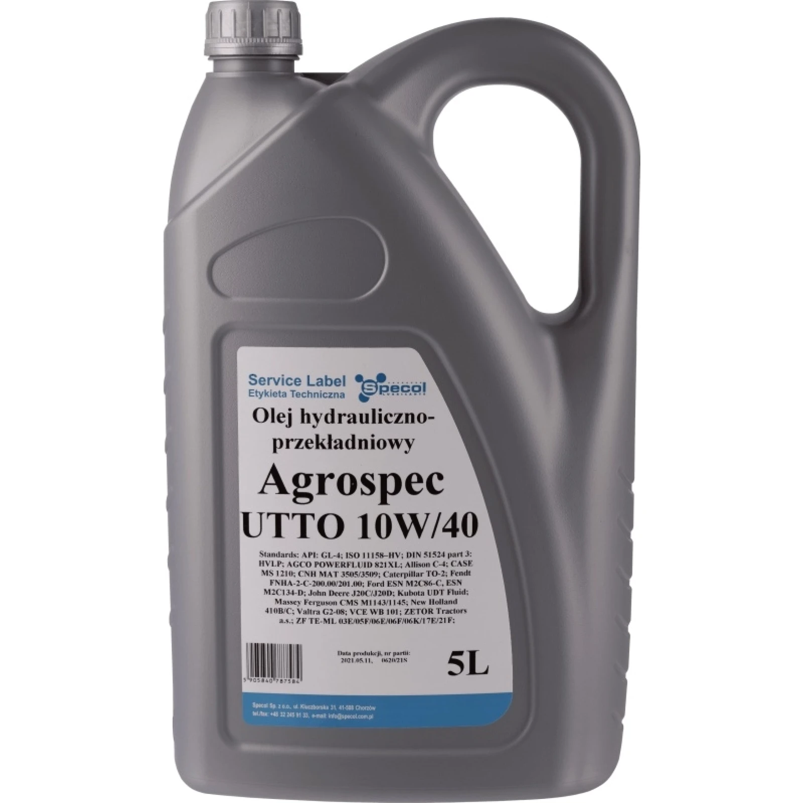 Ol Specol 10W40 5L Agrospec 100432