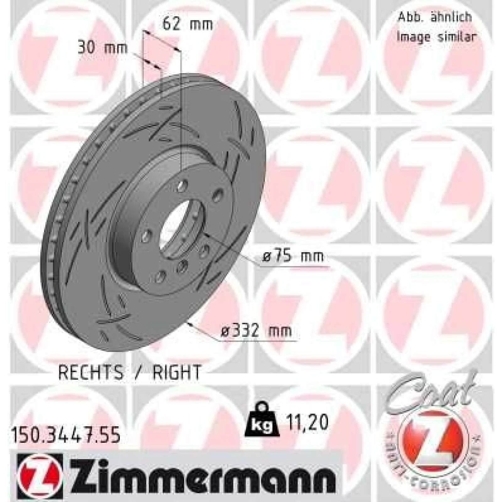ZIMMERMANN Bremsscheibe 150.3447.55