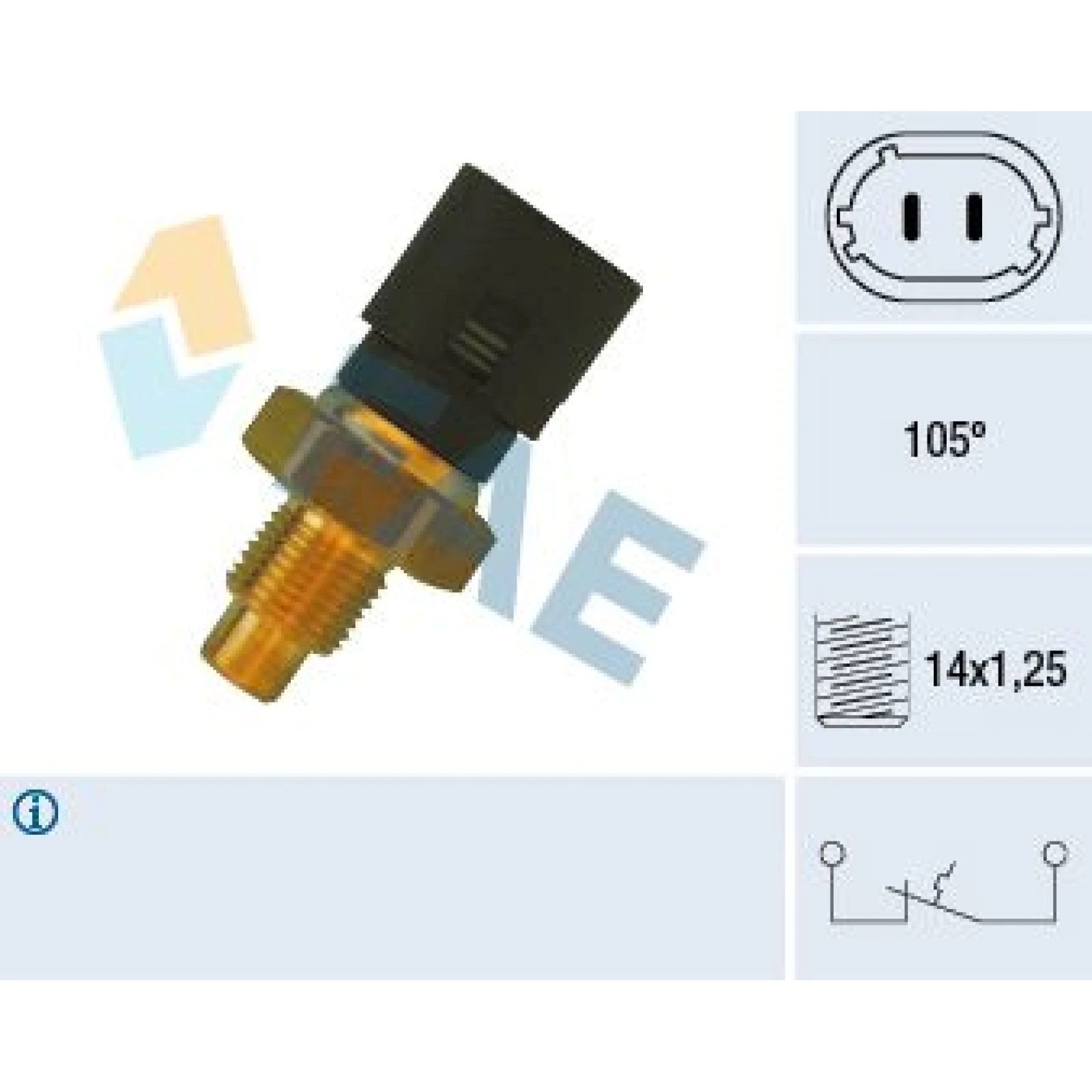 FAE Temperaturschalter, Kühlmittelwarnlampe 35890