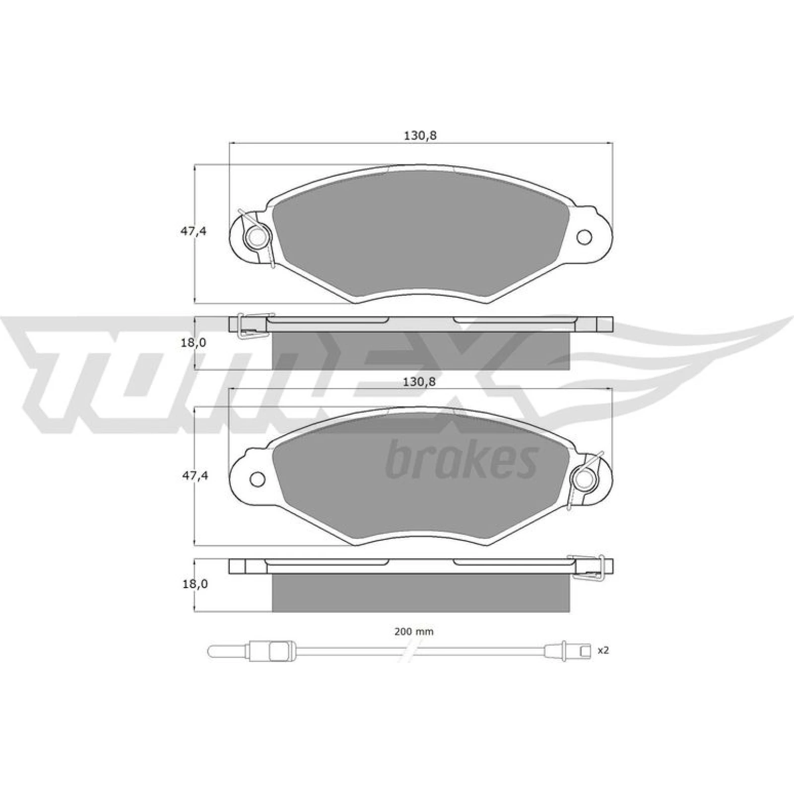 TOMEX brakes Bremsbelagsatz, Scheibenbremse TX 11-751