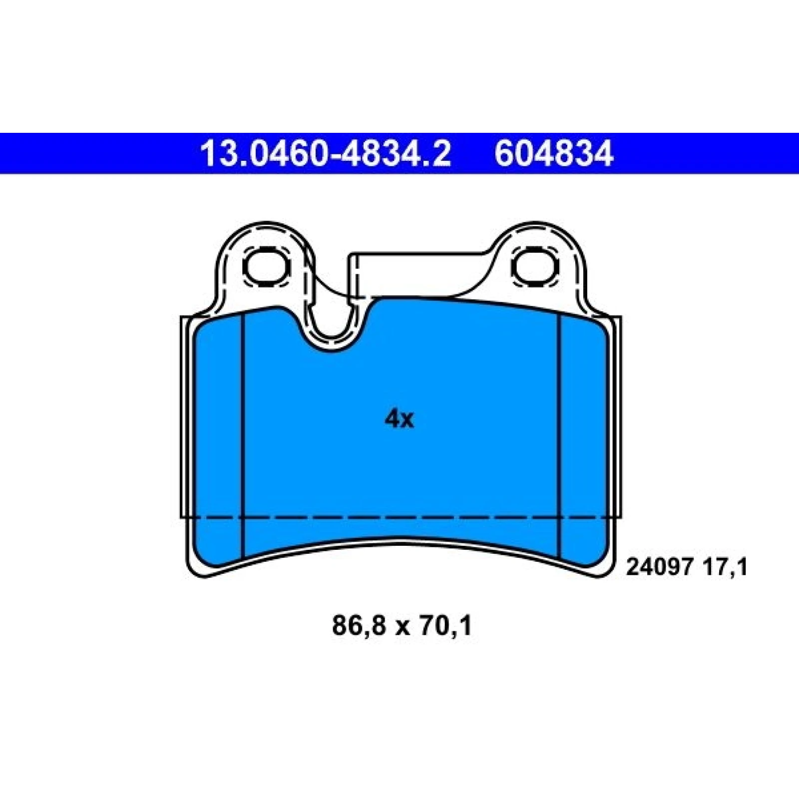 Bremsbelagsatz Vw T. Touareg 3.2-6.0 02-10 13.0460-4834.2