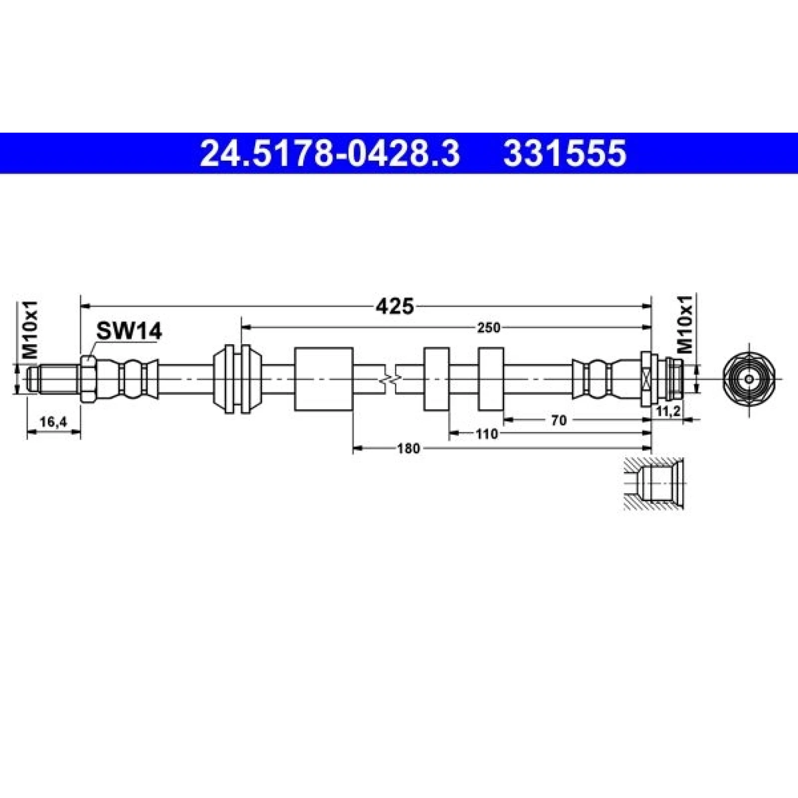 Bremsschlauch 24.5178-0428.3