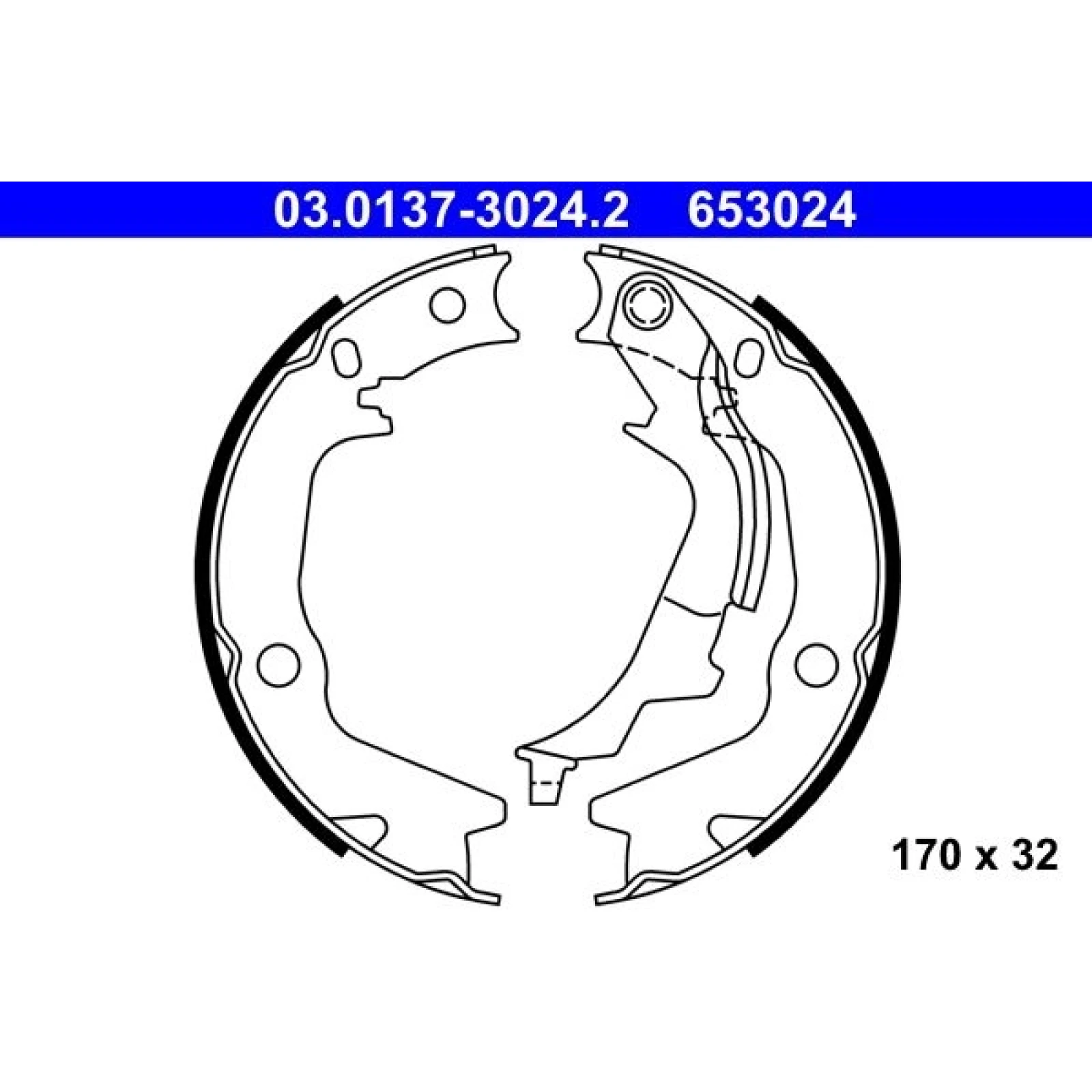 ATE Bremsbacken 03.0137-3024.2