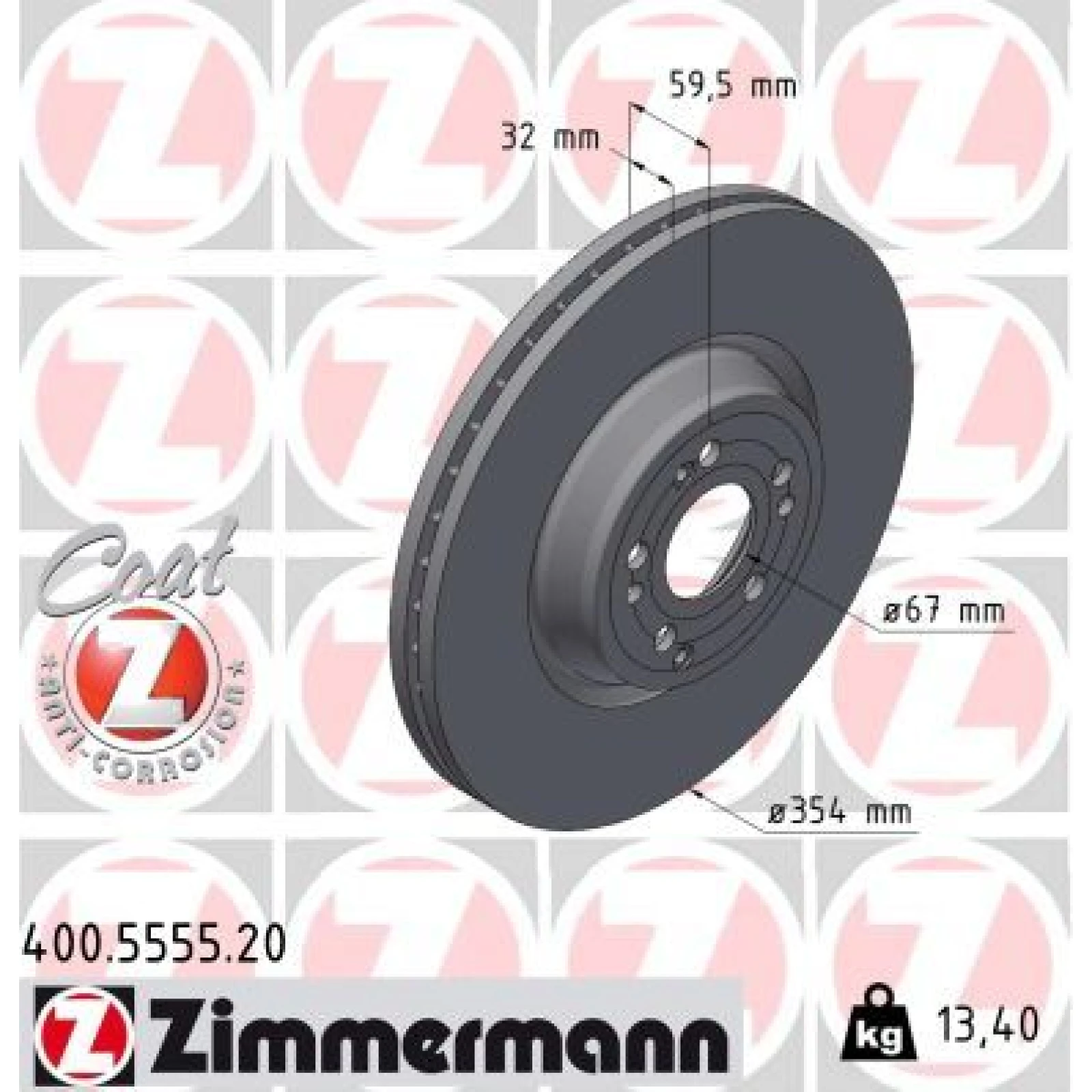 ZIMMERMANN Bremsscheibe 400.5555.20