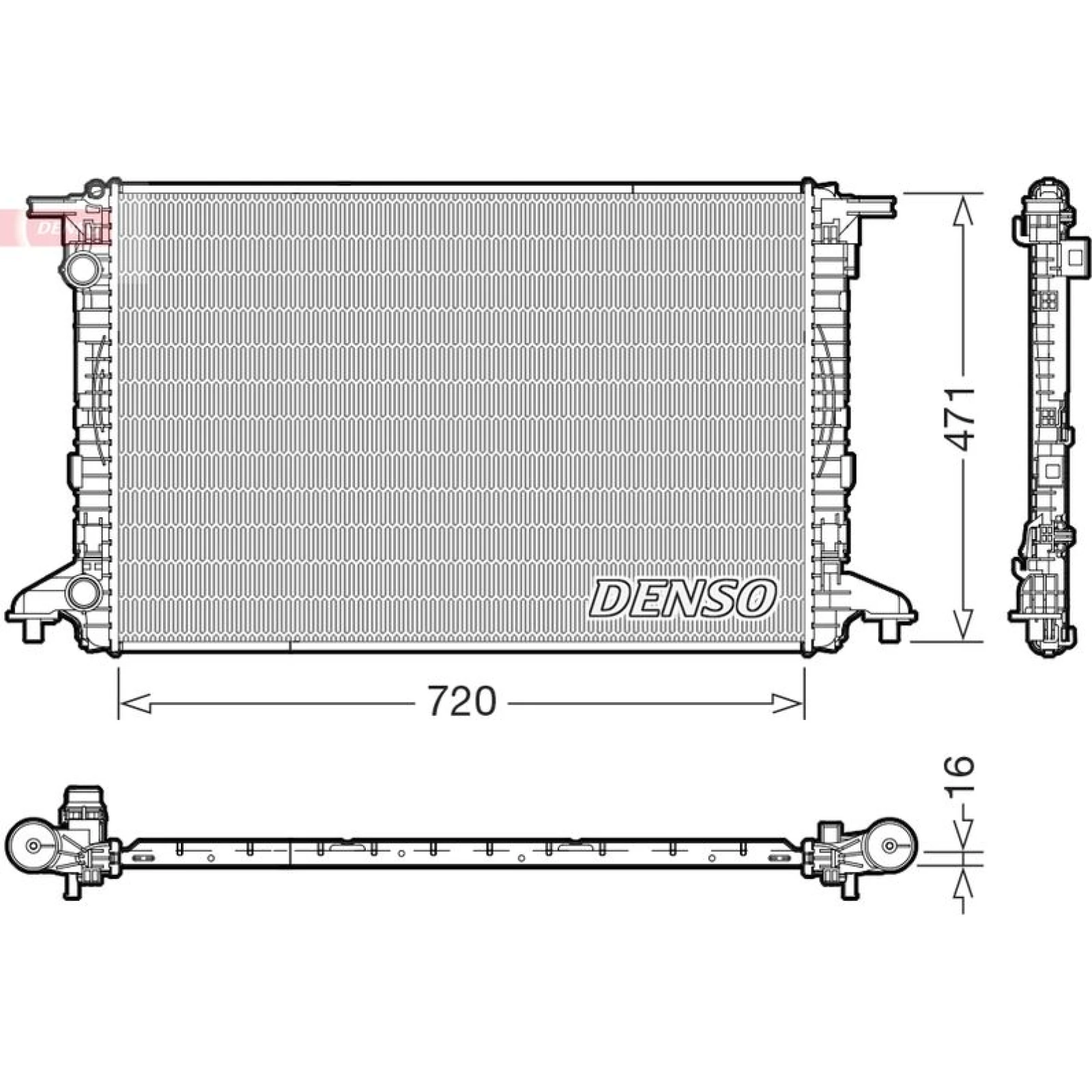 DENSO Kühler, Motorkühlung DRM02049