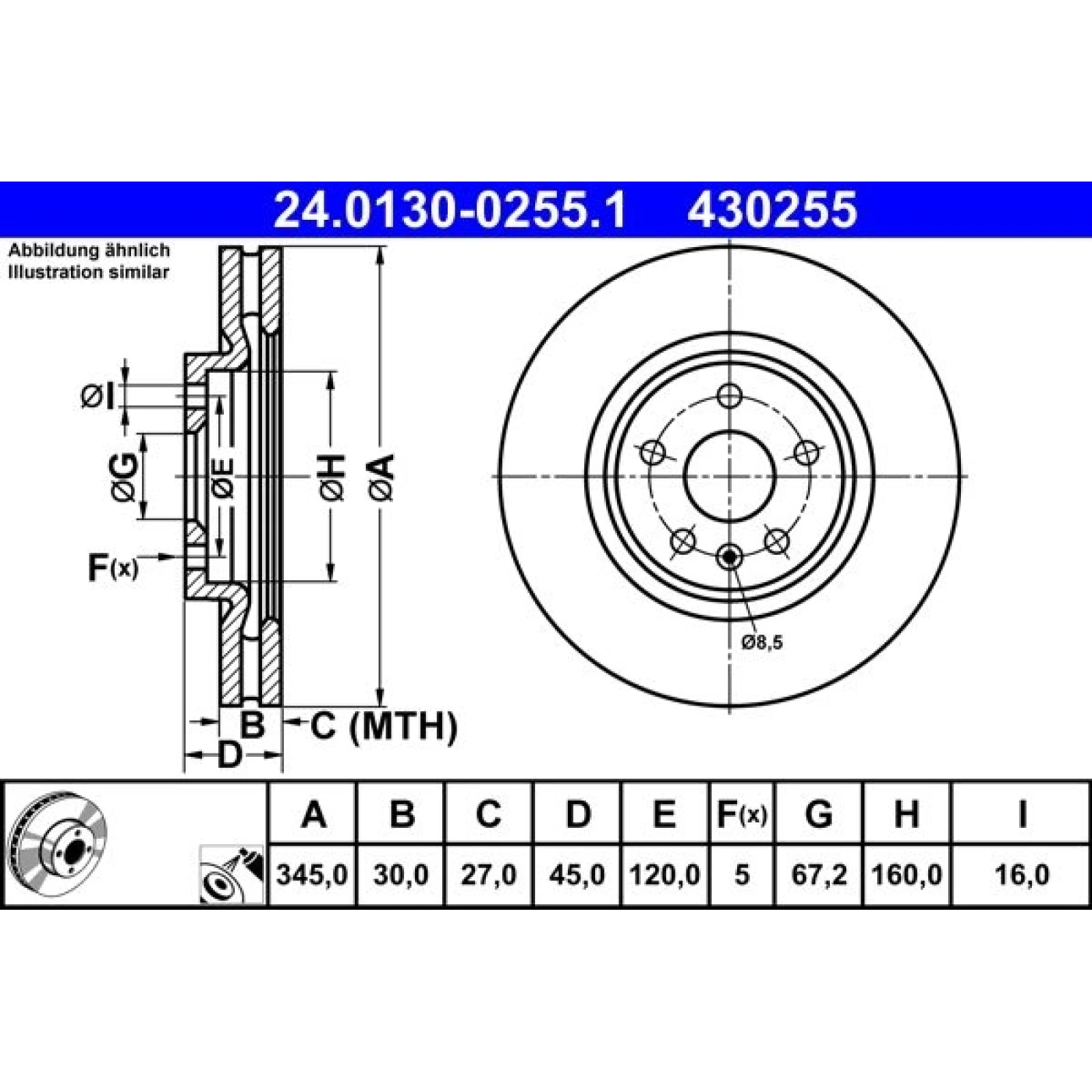 Bremsscheibe 24.0130-0255.1