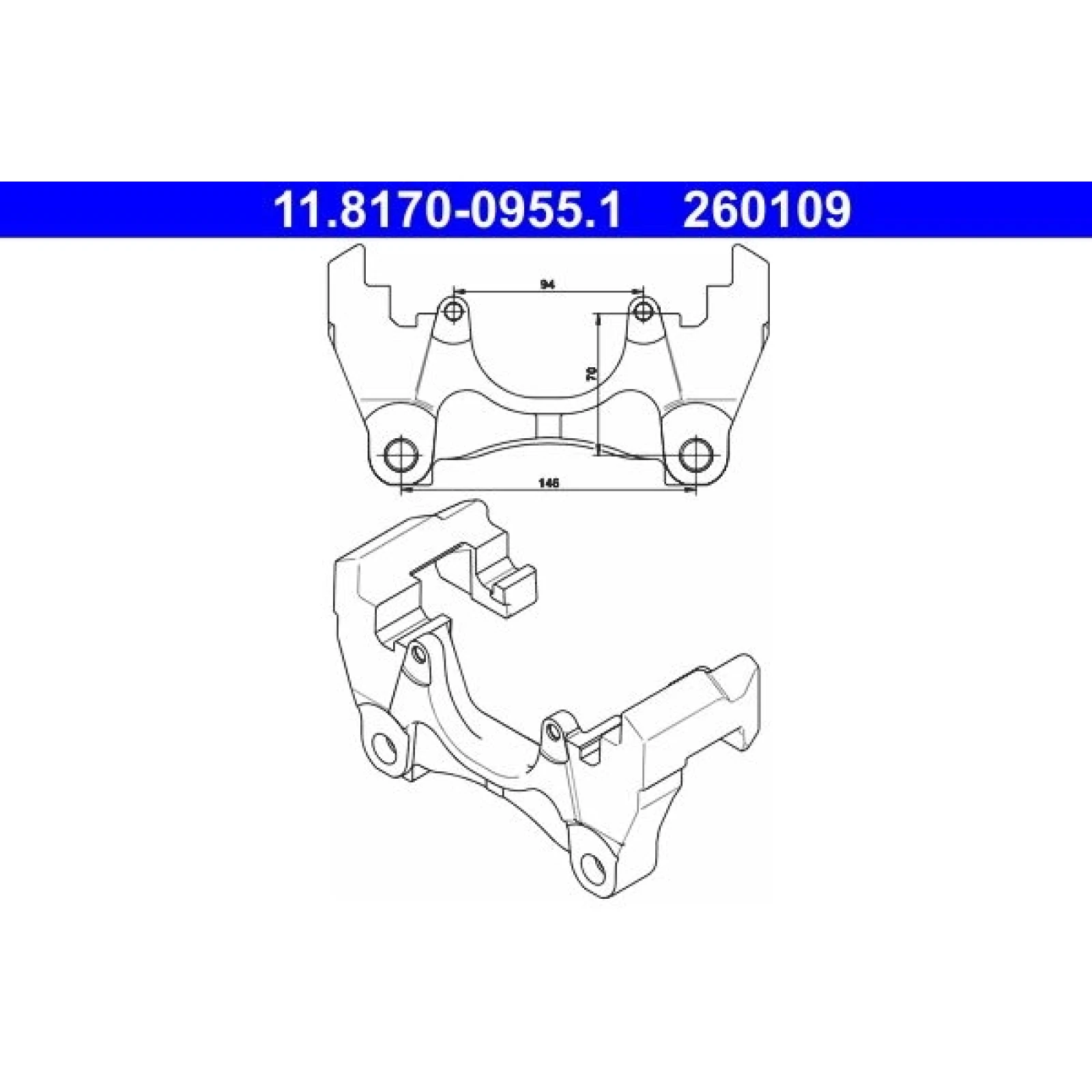 Halter, Bremssattel 11.8170-0955.1