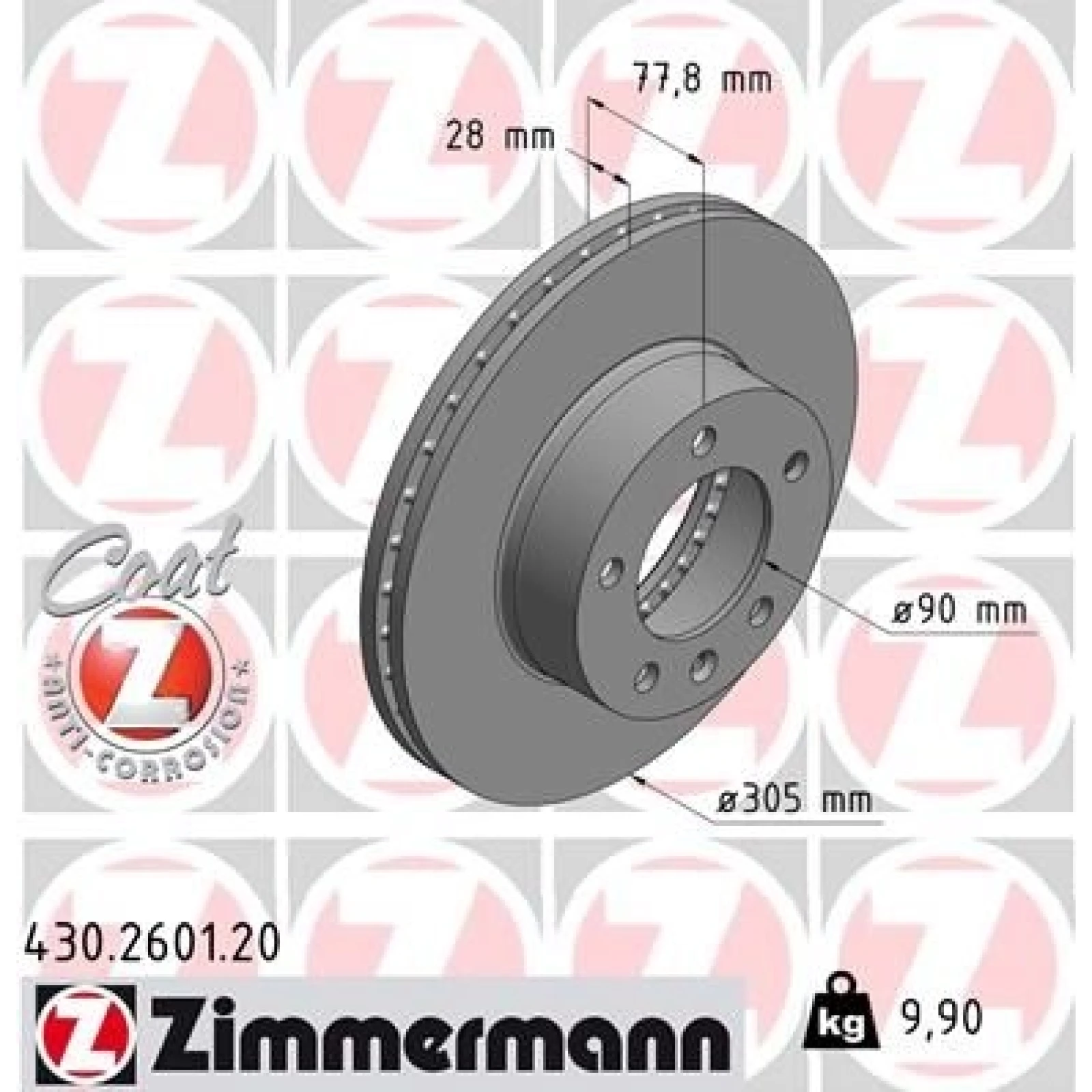 ZIMMERMANN Bremsscheibe 430.2601.20