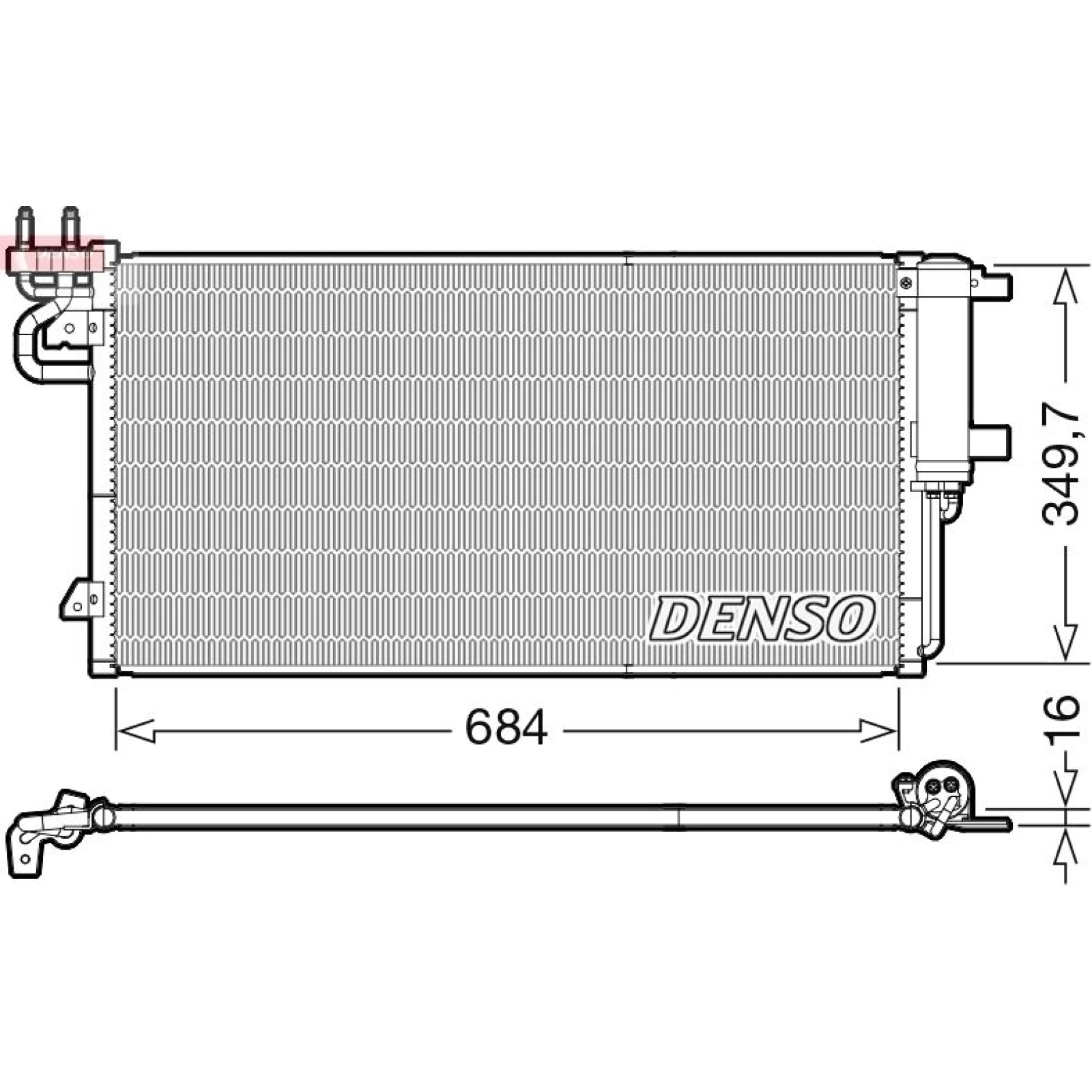 DENSO Kondensator, Klimaanlage DCN10045