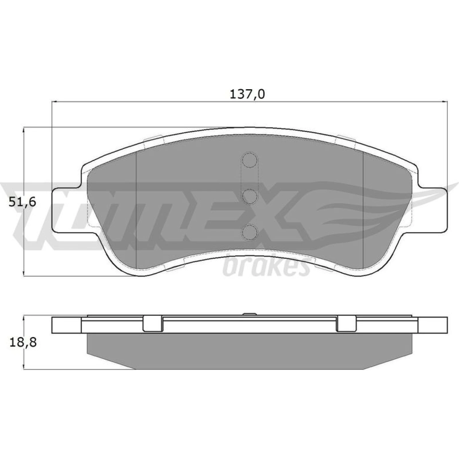 TOMEX brakes Bremsbelagsatz, Scheibenbremse TX 13-27