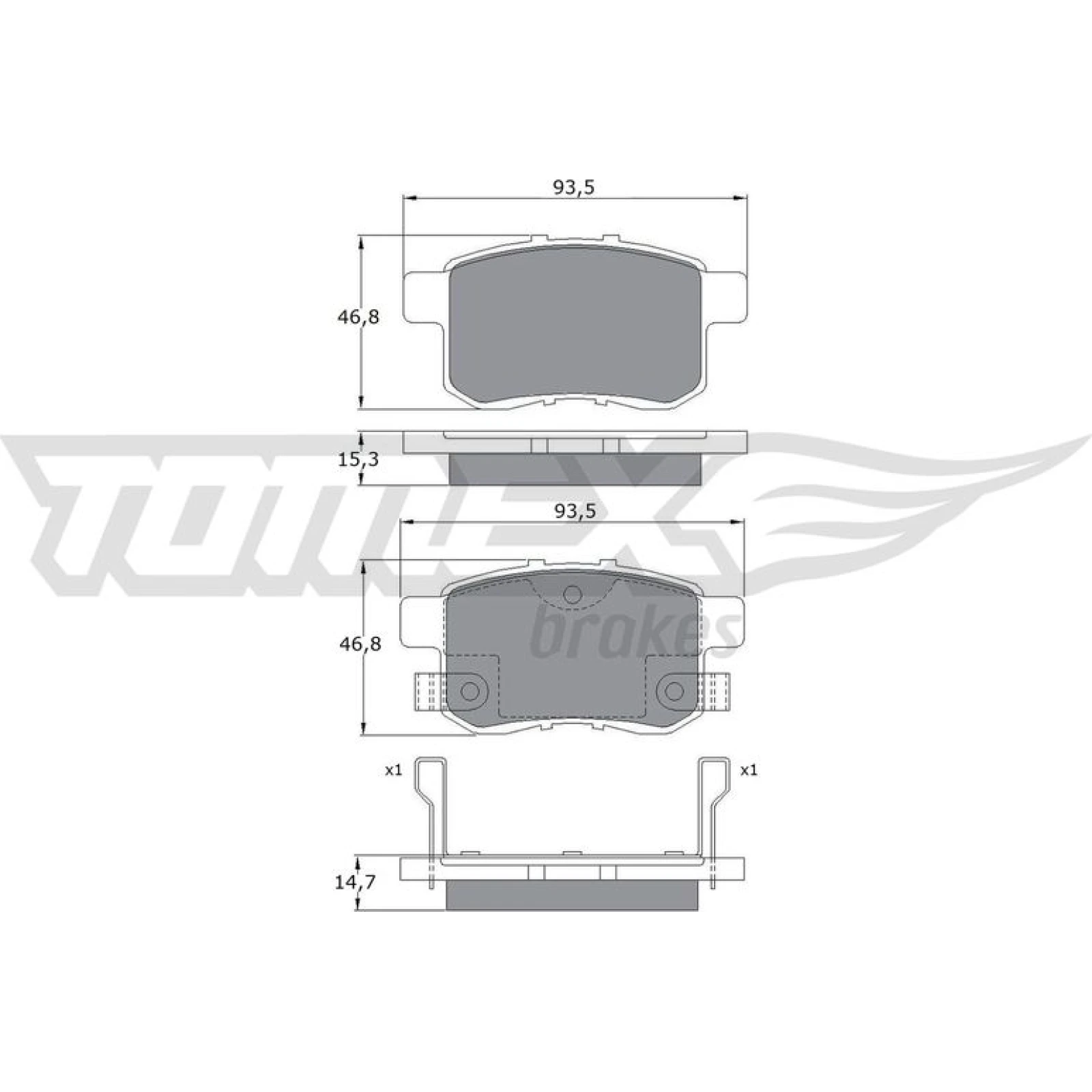 TOMEX brakes Bremsbelagsatz, Scheibenbremse TX 17-54