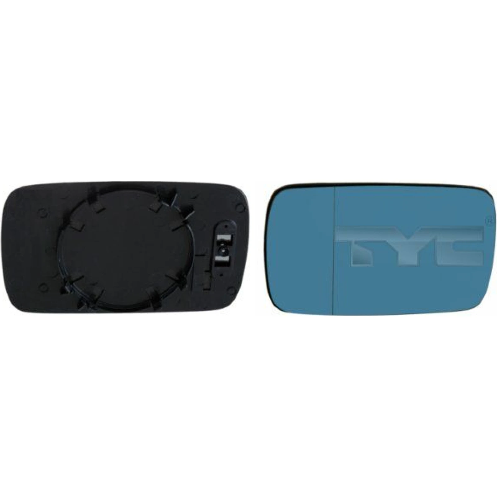 TYC Spiegelglas für Außenspiegel links/rechts asphärisch, blau getönt 303-0082-1 OE Nummer 51168250441 - l