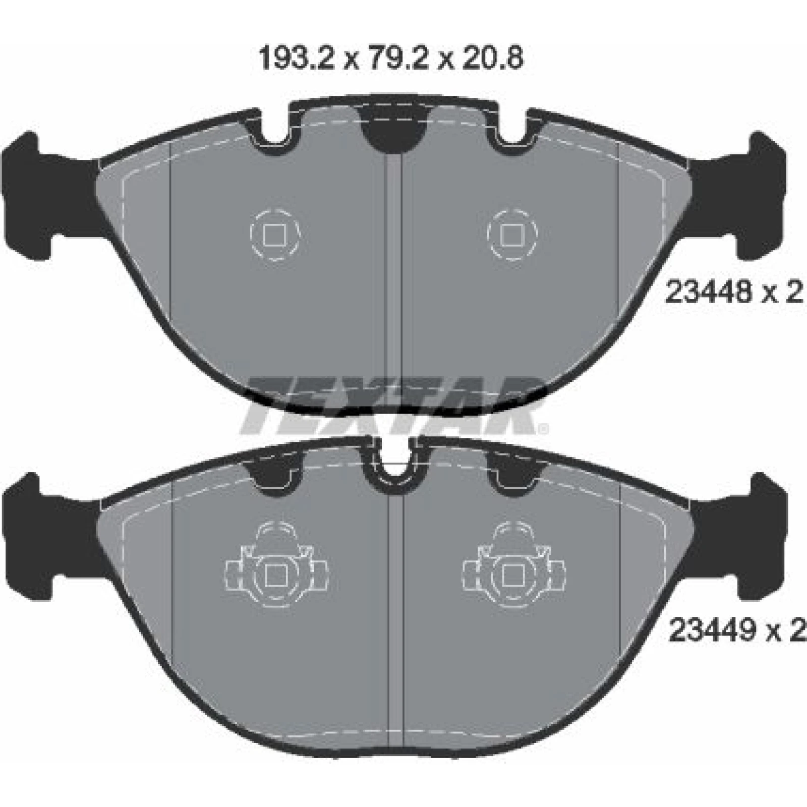Bremsbelagsatz Bmw P. E65 01- 745D/X5 E53 4,4-4,8 2344801