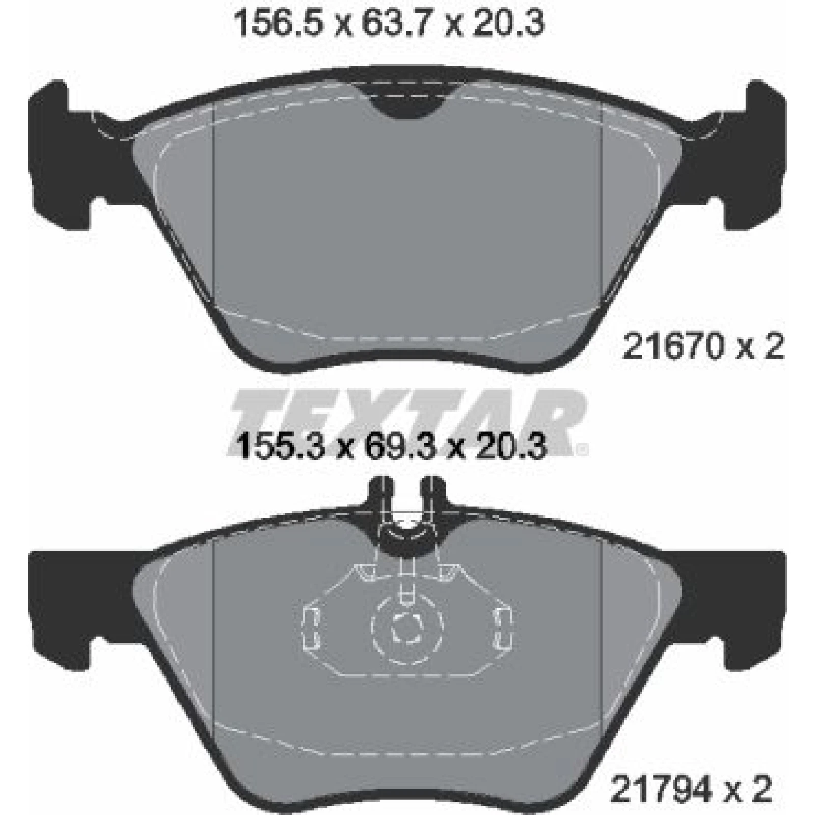 Textar Bremsbelagsatz 2167001