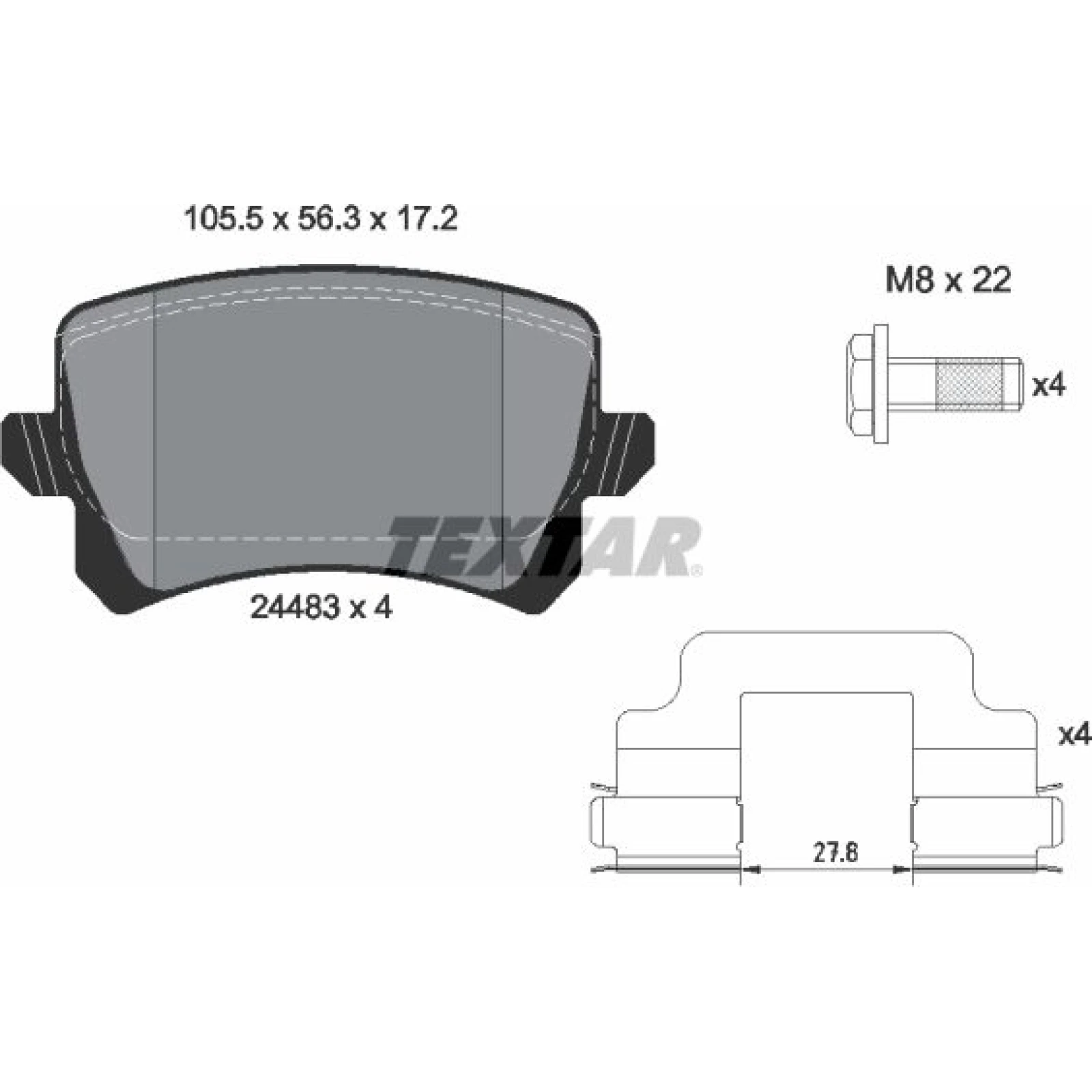 Bremsbelagsatz Vw T. Passat 05- 3.2/3.6 4X4 2448302
