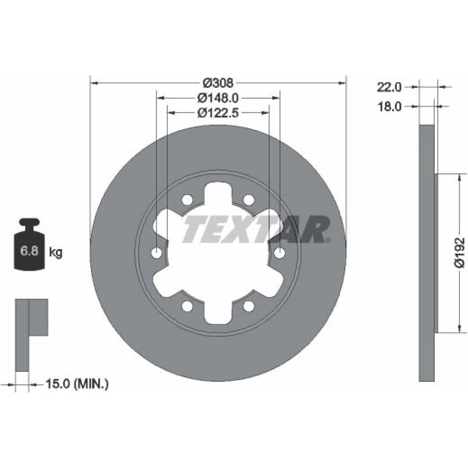 Bremsscheibe Ford T. Transit 2.2 Tdci 13 92275803